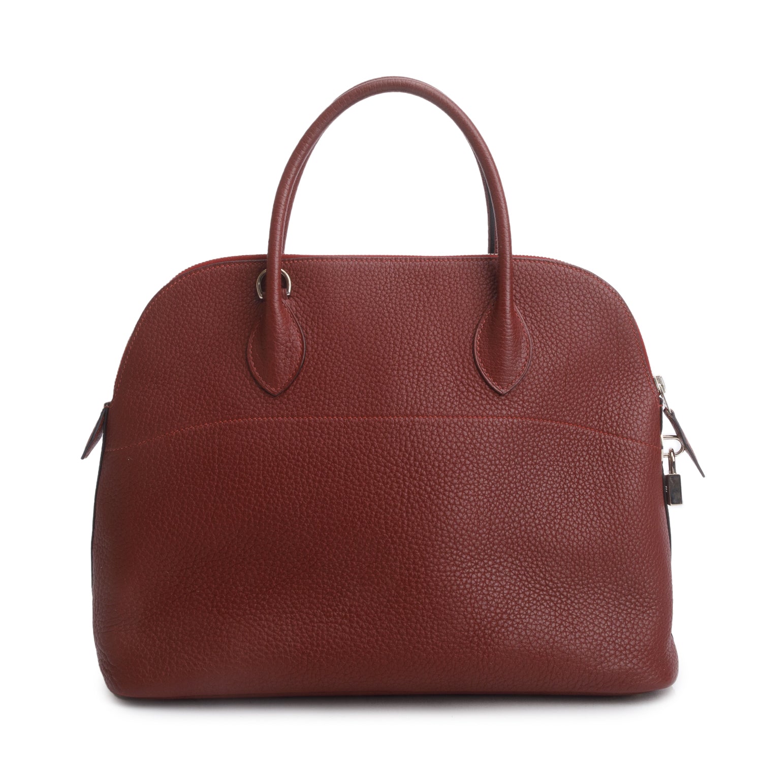 Hermes Rouge H Taurillon Clemence Bolide 35 w/ Box & Strap