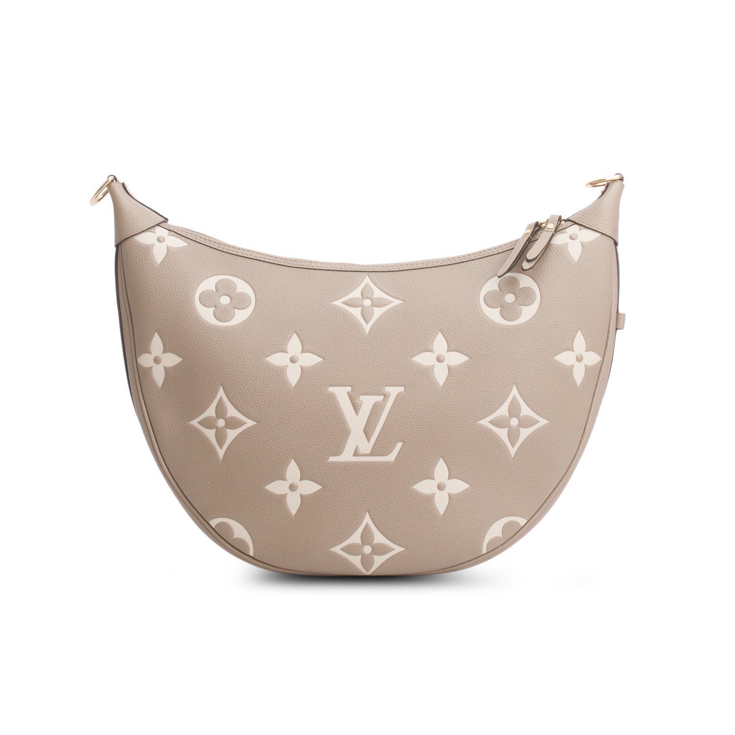 Louis Vuitton 2025 Beige Empreinte Monogram Giant Loop Hobo w/ Straps, Pouch & Receipt
