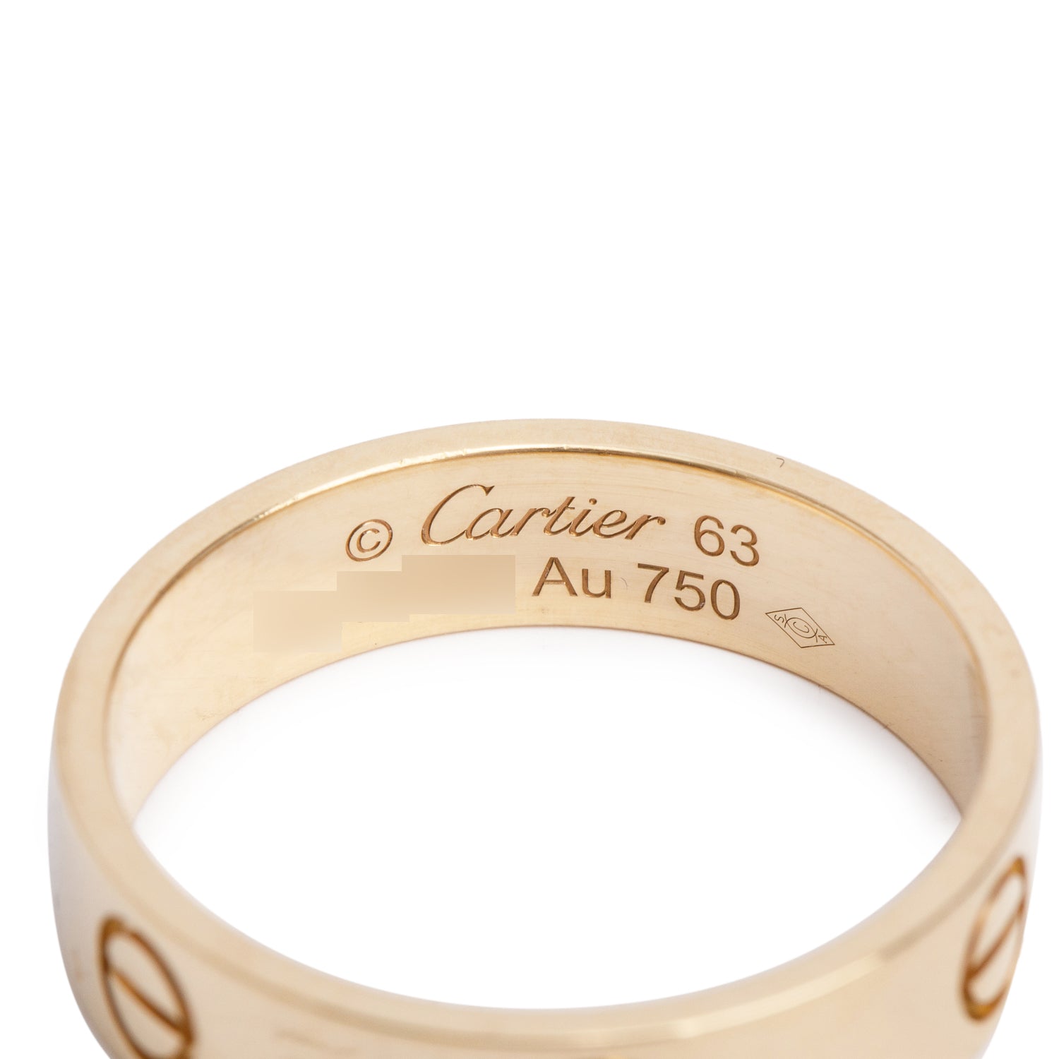 Cartier 18k Yellow Gold 5.5 MM Love Ring, Classic Model, Size 63 10.5