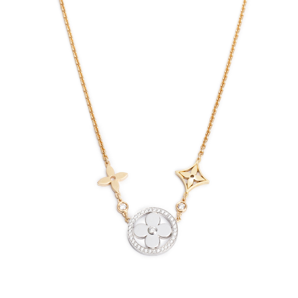 Louis Vuitton 18k Rose, Yellow & White Gold Diamond Idylle Blossom
