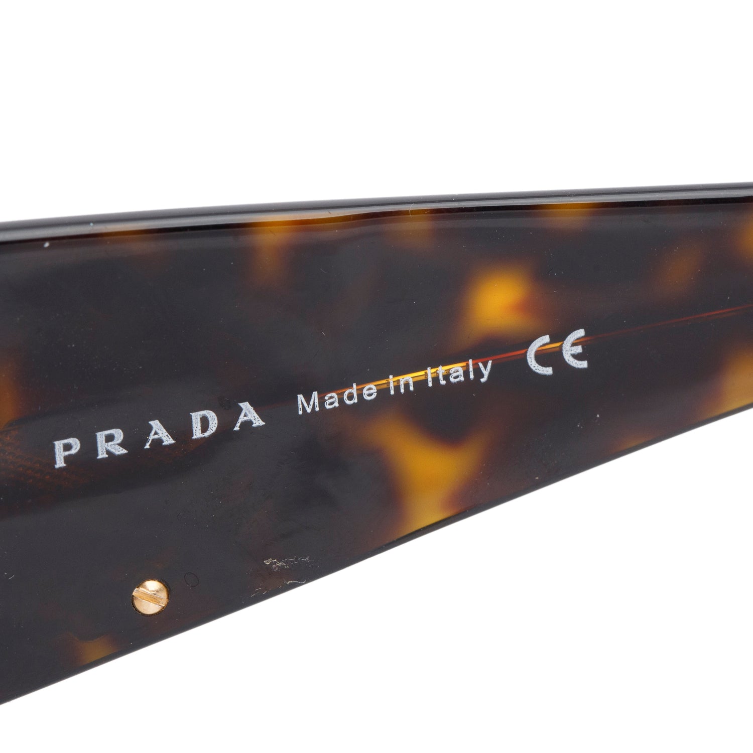 Prada SPR10H Tortoise Acetate Rectangle Sunglasses w/ Case & Box