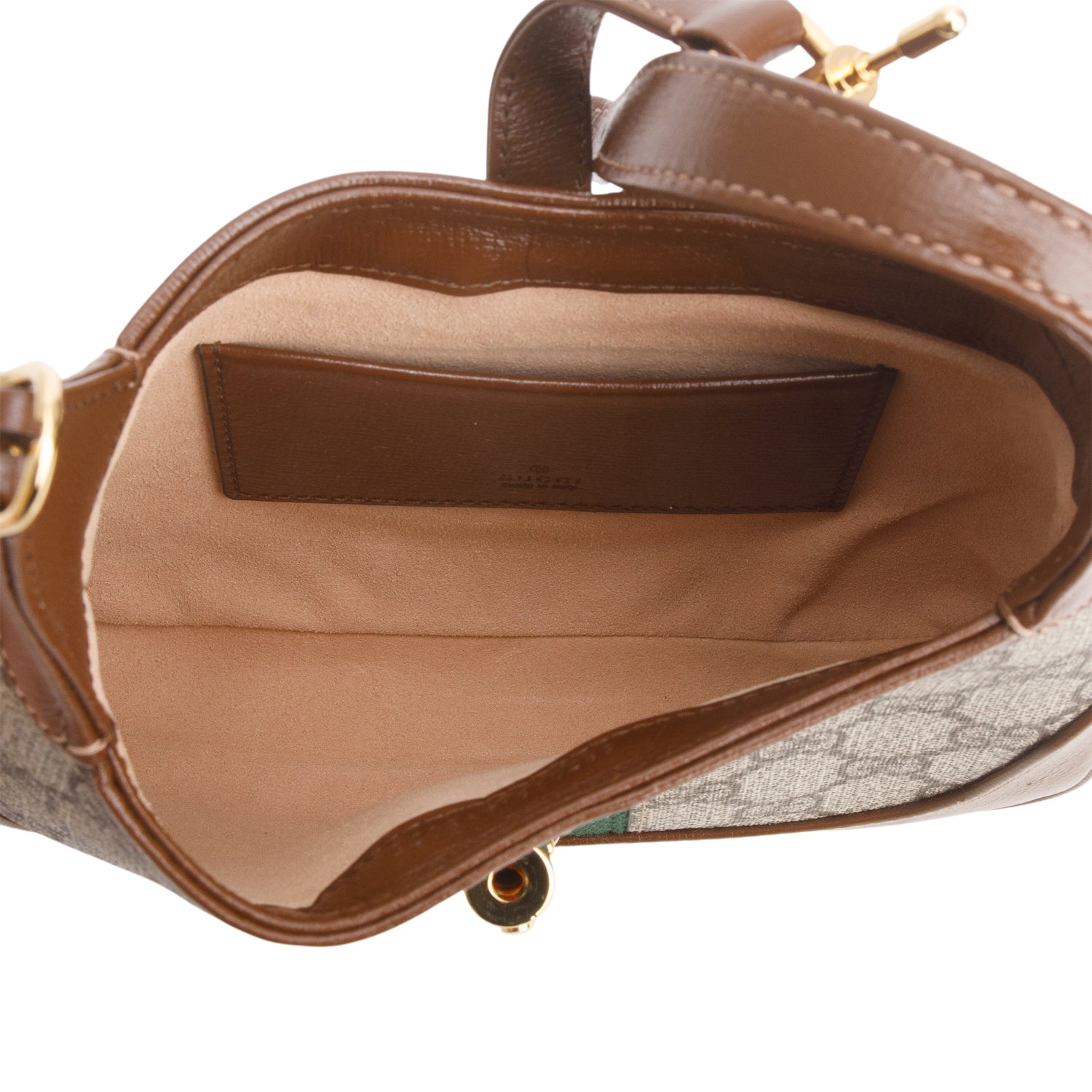 Gucci GG Supreme Monogram Azalea Calfskin Web Mini Jackie 1961 Hobo w/ Strap