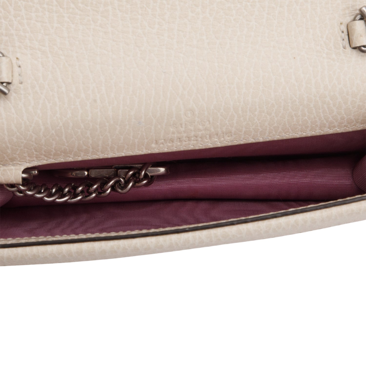 Gucci Cream Calfskin Leather Super Mini Dionysus Bag