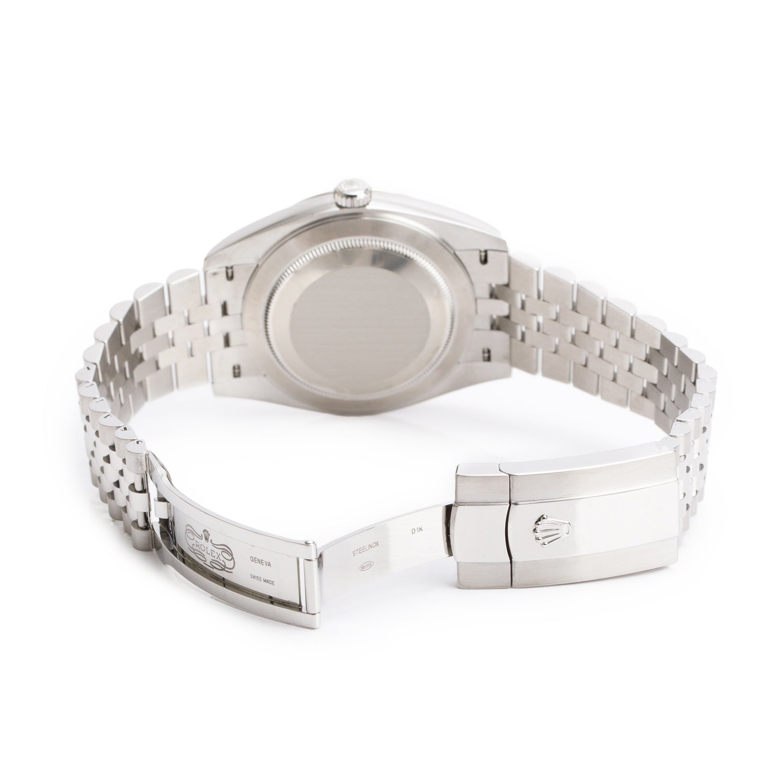 Rolex Stainless Steel Oyster Perpetual Datejust 41 MM Watch Grey Diamond Dial 126334 w/ Box