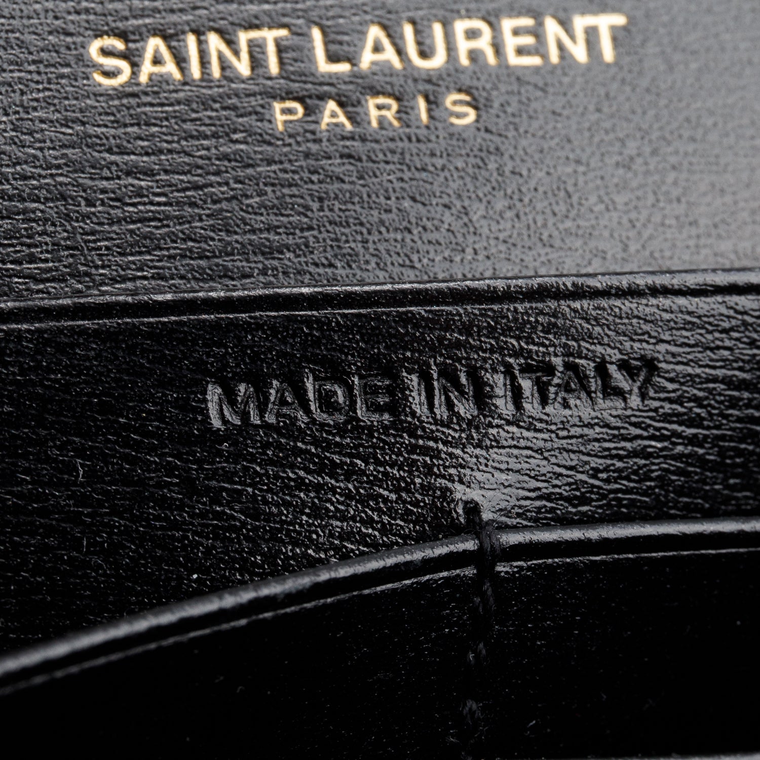 Saint Laurent Black Sulpice Leather Chain Wallet w/ Box