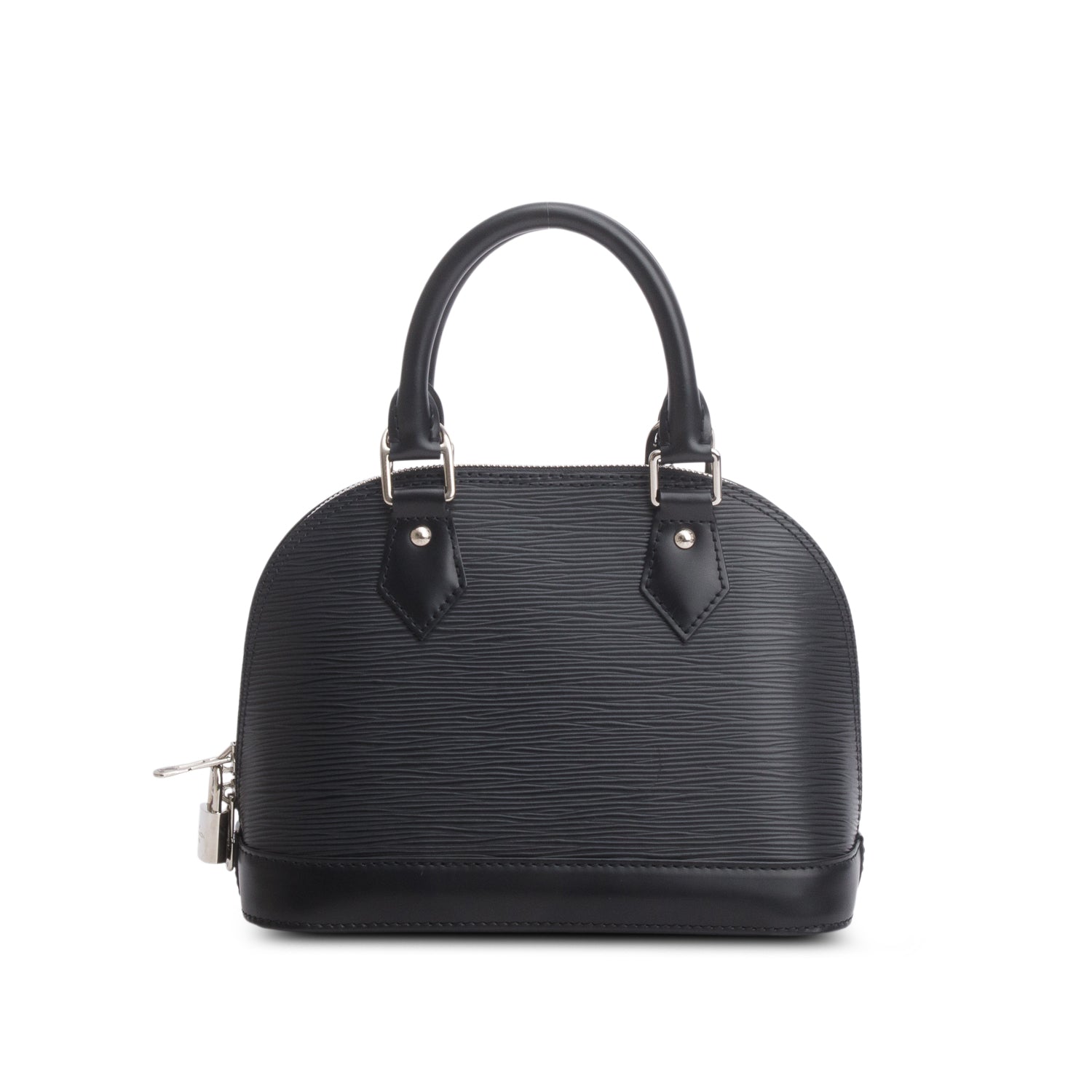 Louis Vuitton Black Epi Leather Alma BB w/ Strap