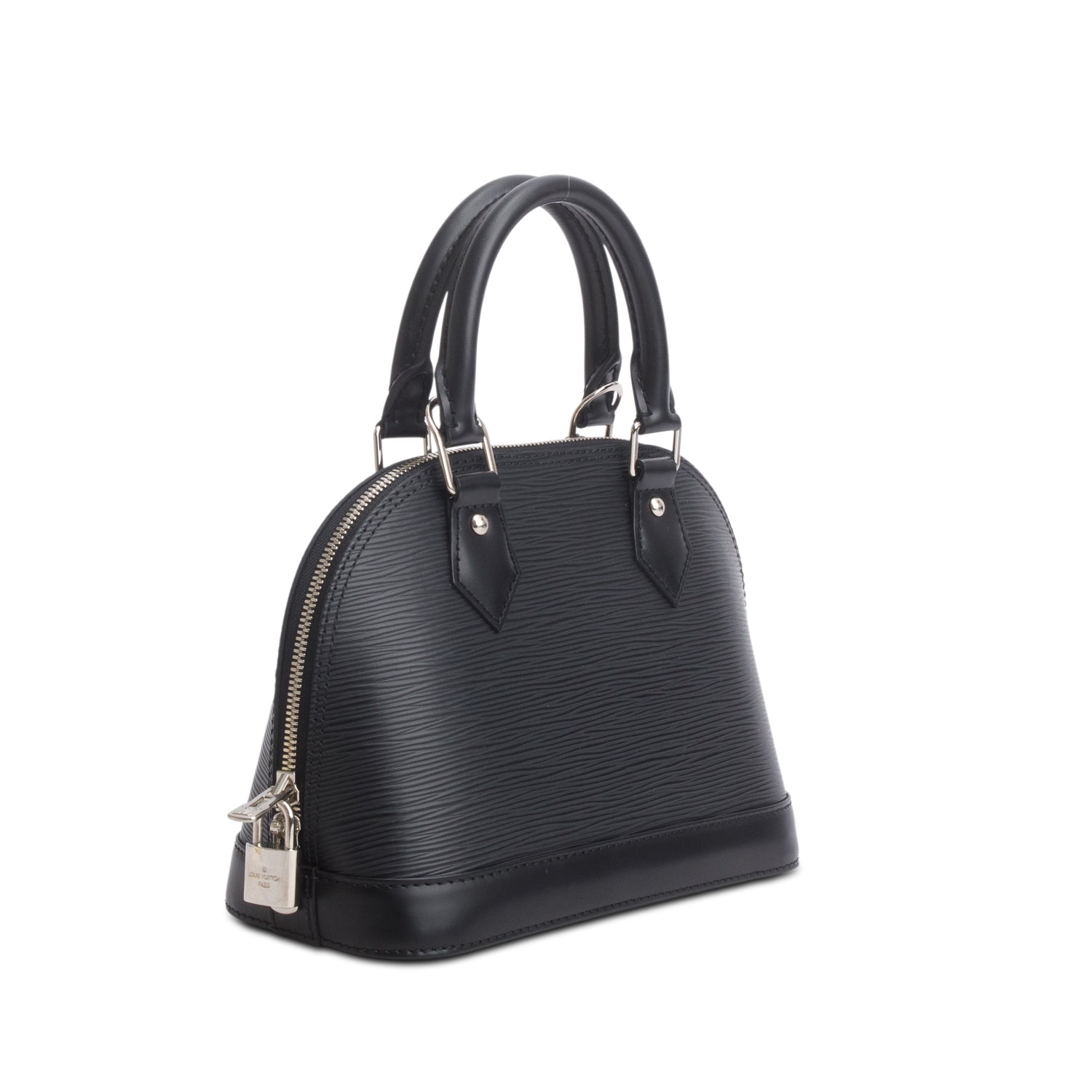 Louis Vuitton Black Epi Leather Alma BB w/ Strap