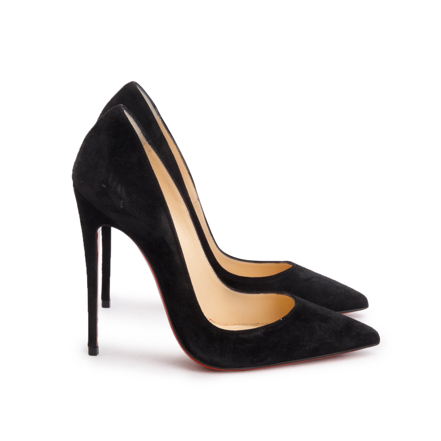 Christian Louboutin Black Veau Velours So Kate 120 Pumps, Size 36 w/ Box