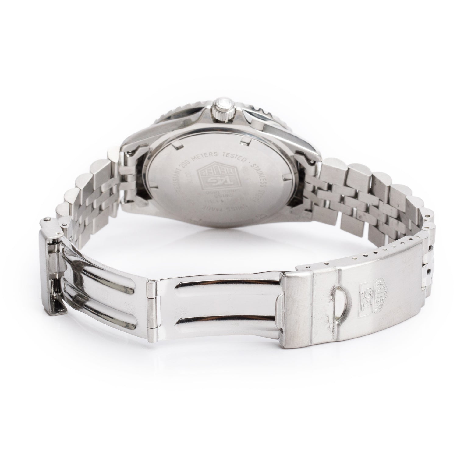 Tag Heuer Stainless Steel Professional 1000 Night Diver 37 MM Quartz Watch Green Luminous Dial 980.113N