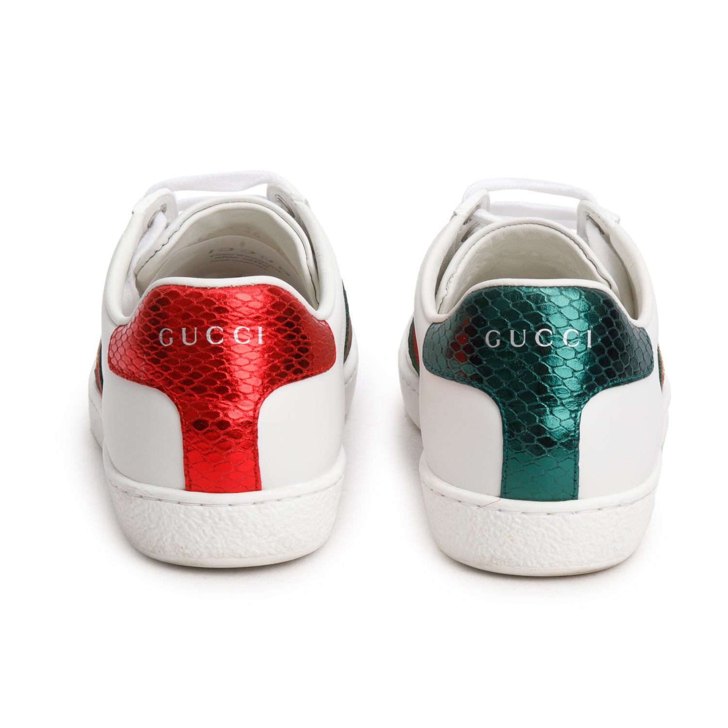 Gucci White Leather Embroidered Web Bee Ace Sneakers, Women's Size 36 w/ Box
