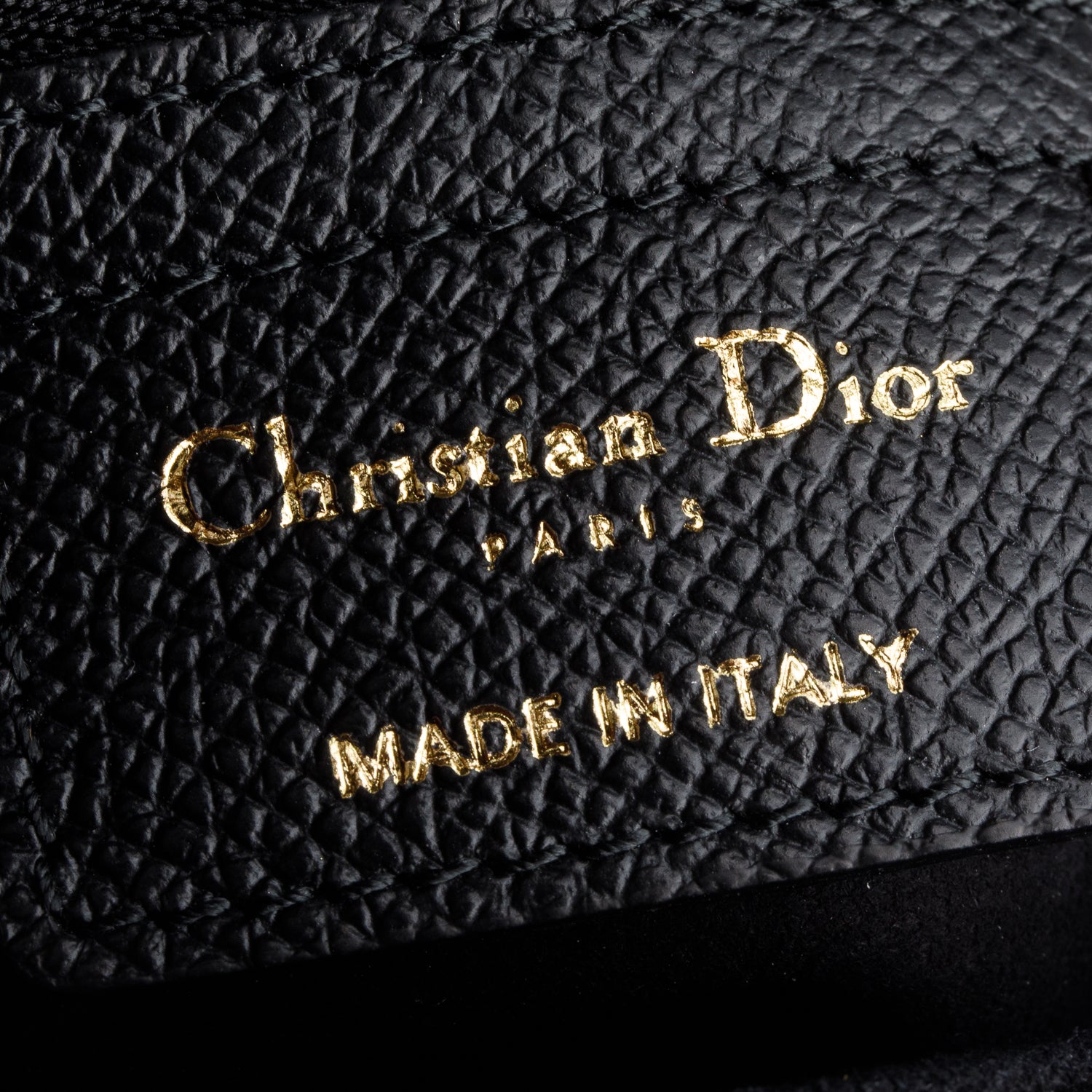 Christian Dior 2022 Black Grained Calfskin Saddle Bag w/ Strap