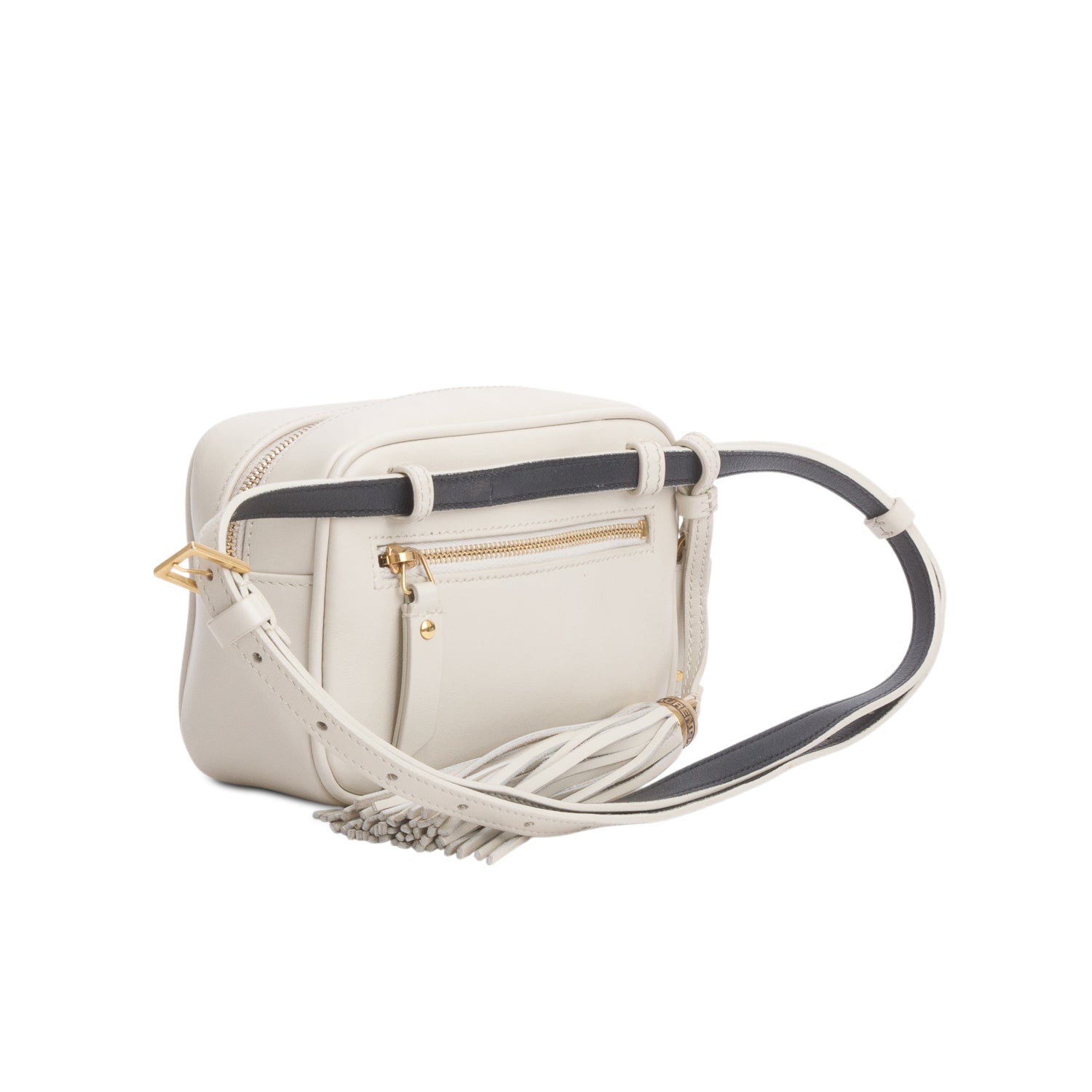 Saint Laurent Cream Calfskin Matelasse Monogram Lou Belt Bag