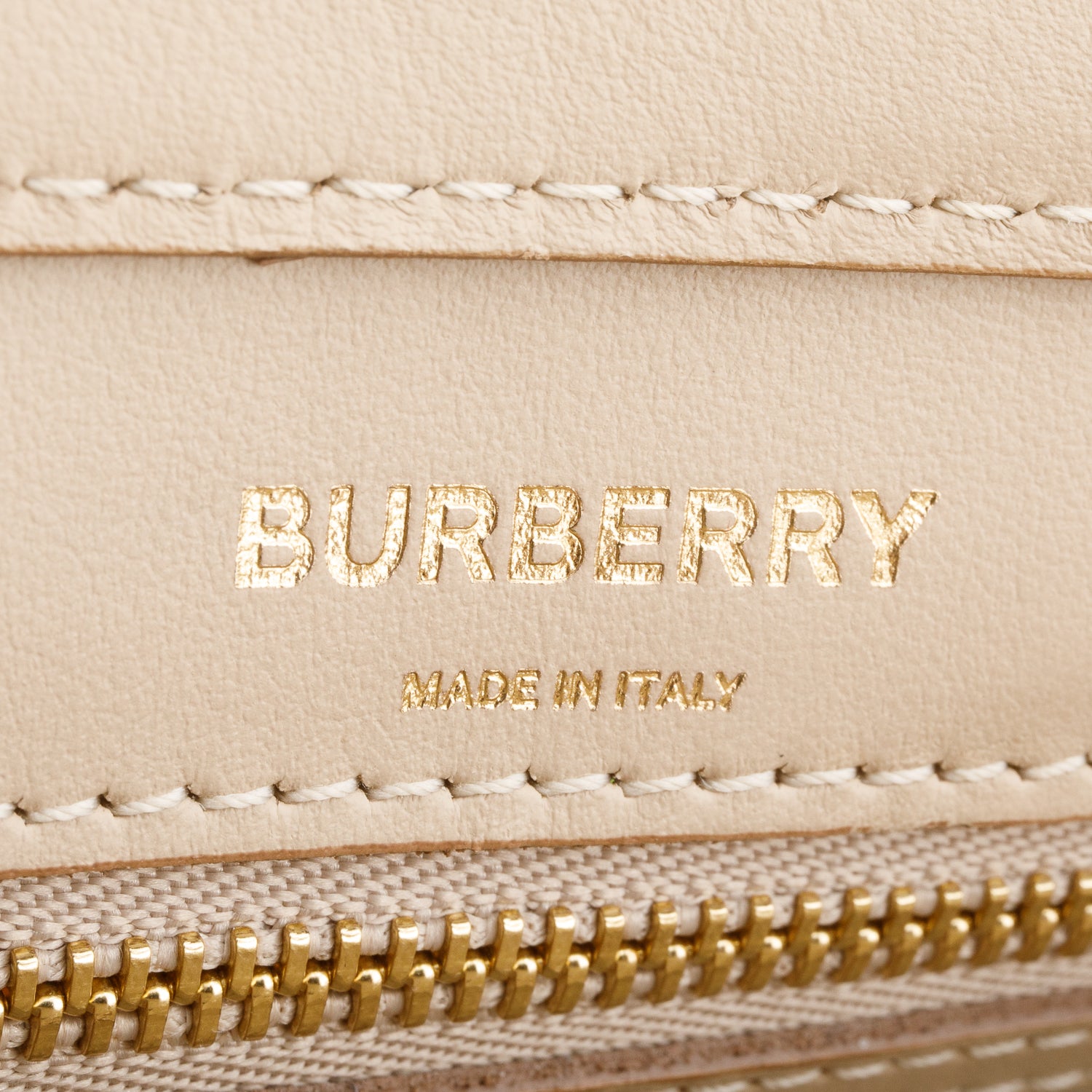 Burberry Beige Check Mini Pocket Bag w/ Box & Strap