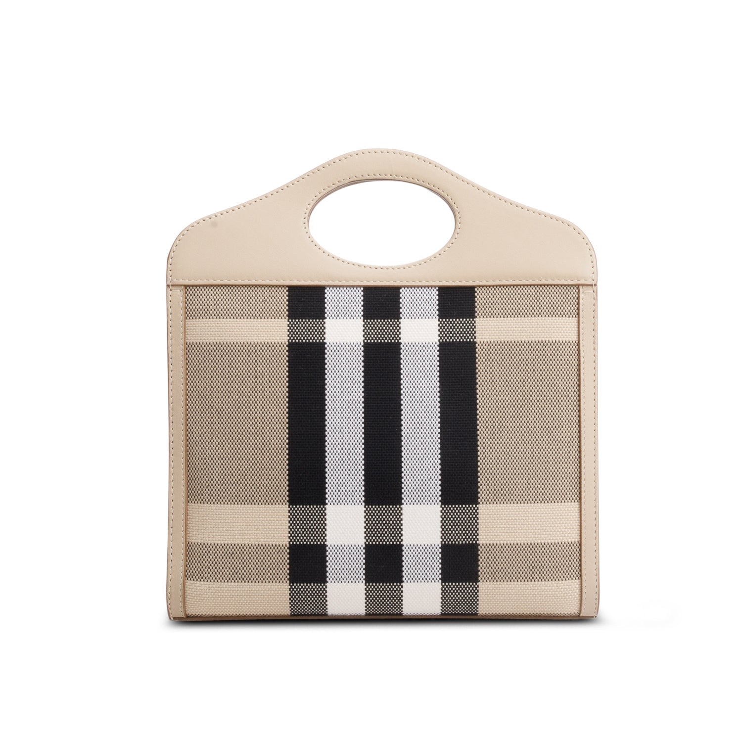 Burberry Beige Check Mini Pocket Bag w/ Box & Strap