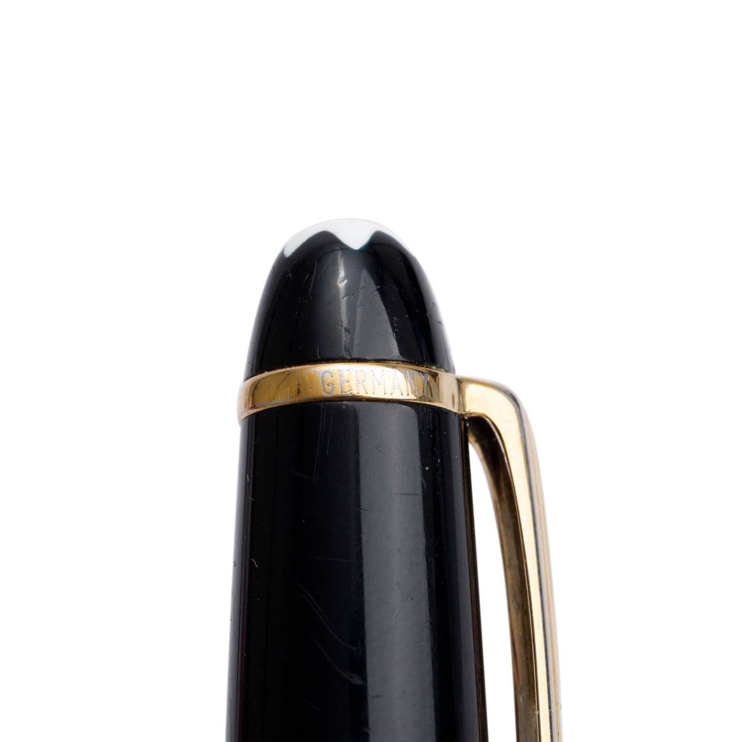 Montblanc Yellow Gold Coated Meisterstuck Classique Black Resin Ballpoint Pen