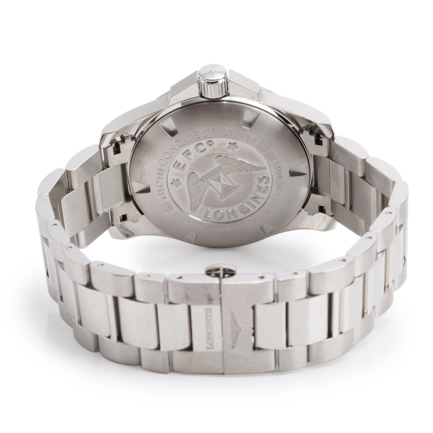 Longines 2021 Stainless Steel Conquest 43 MM Quartz Watch Silver Dial w/ Box & Papers