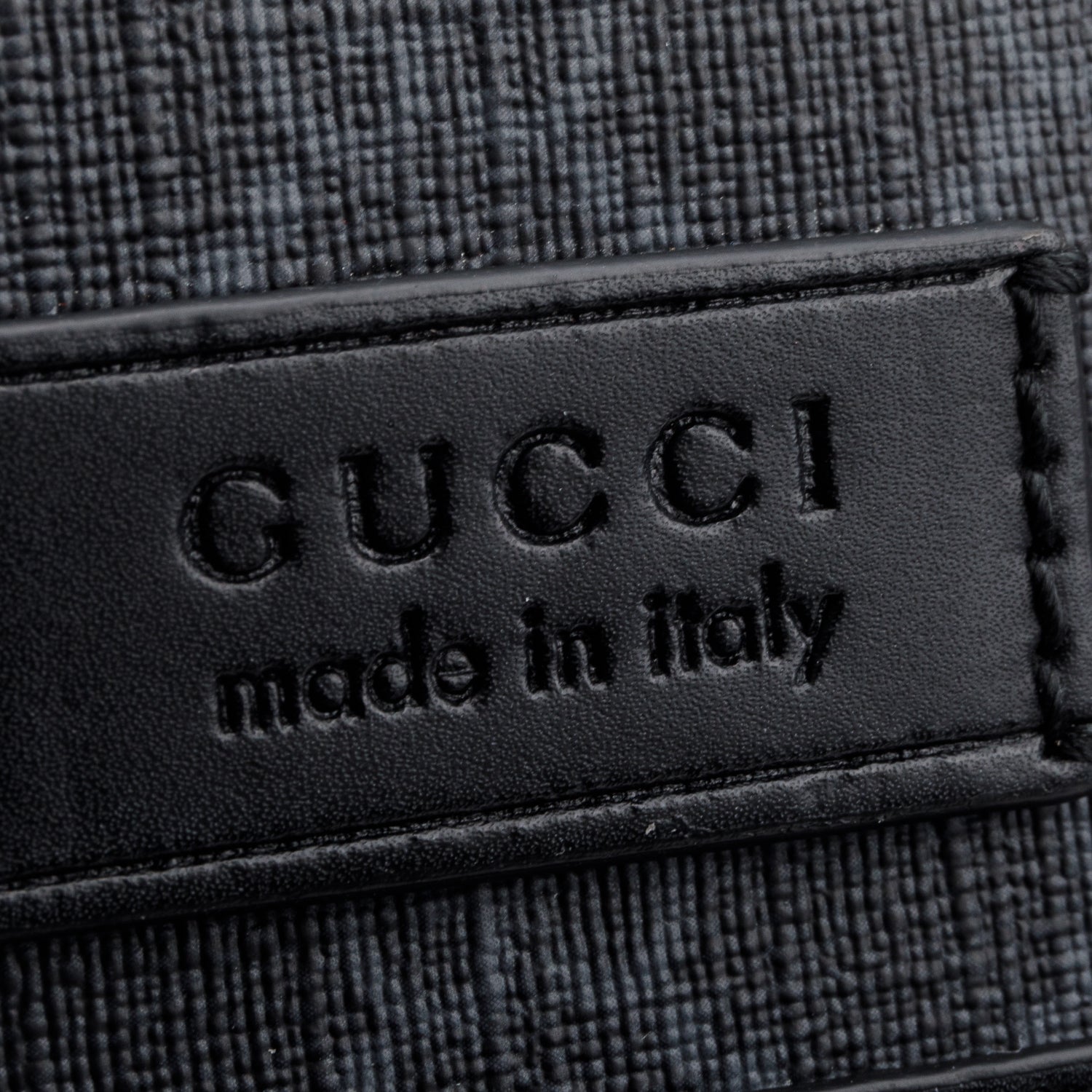 Gucci Black GG Supreme Canvas Calfskin Messenger Bag w/ Box