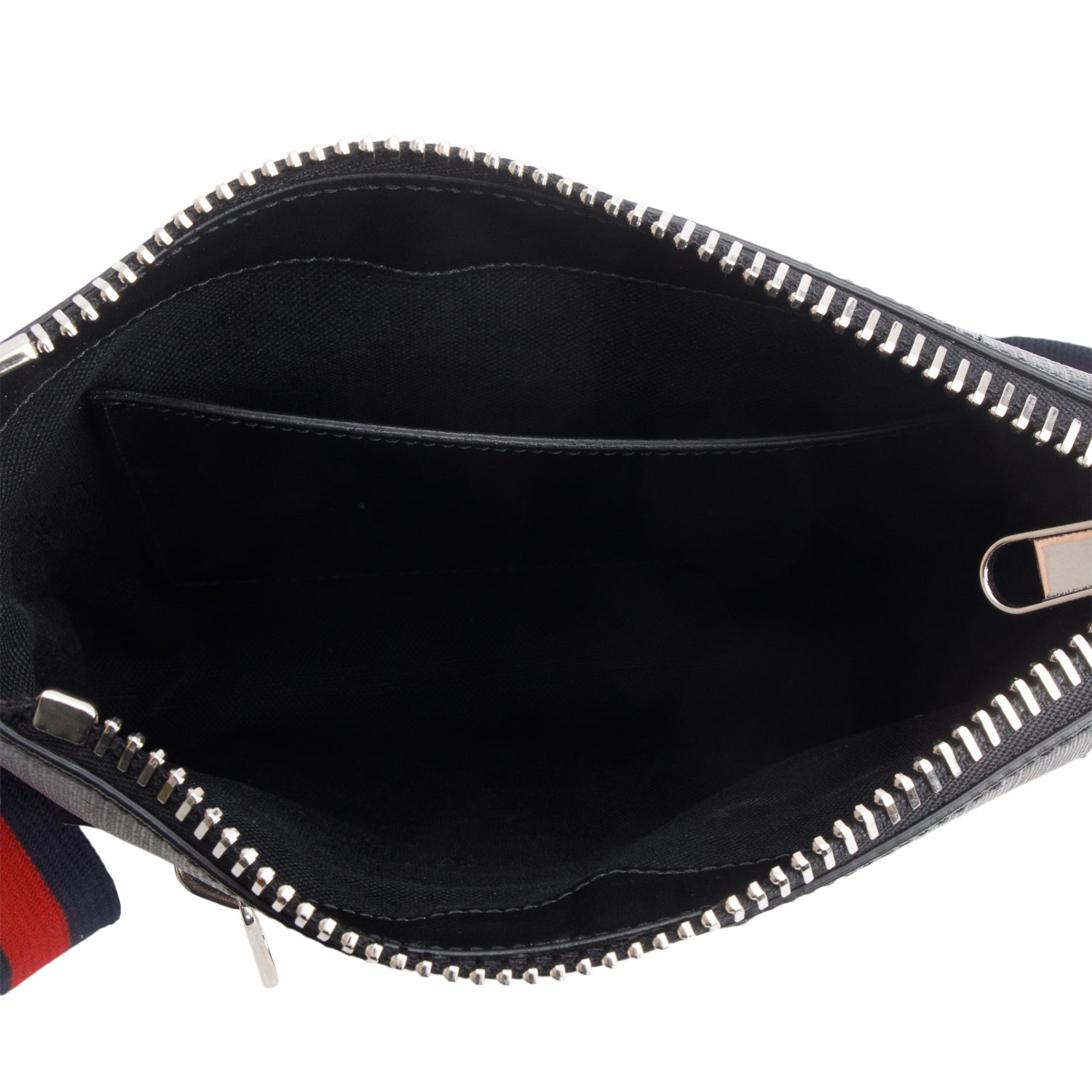 Gucci Black GG Supreme Canvas Calfskin Messenger Bag w/ Box