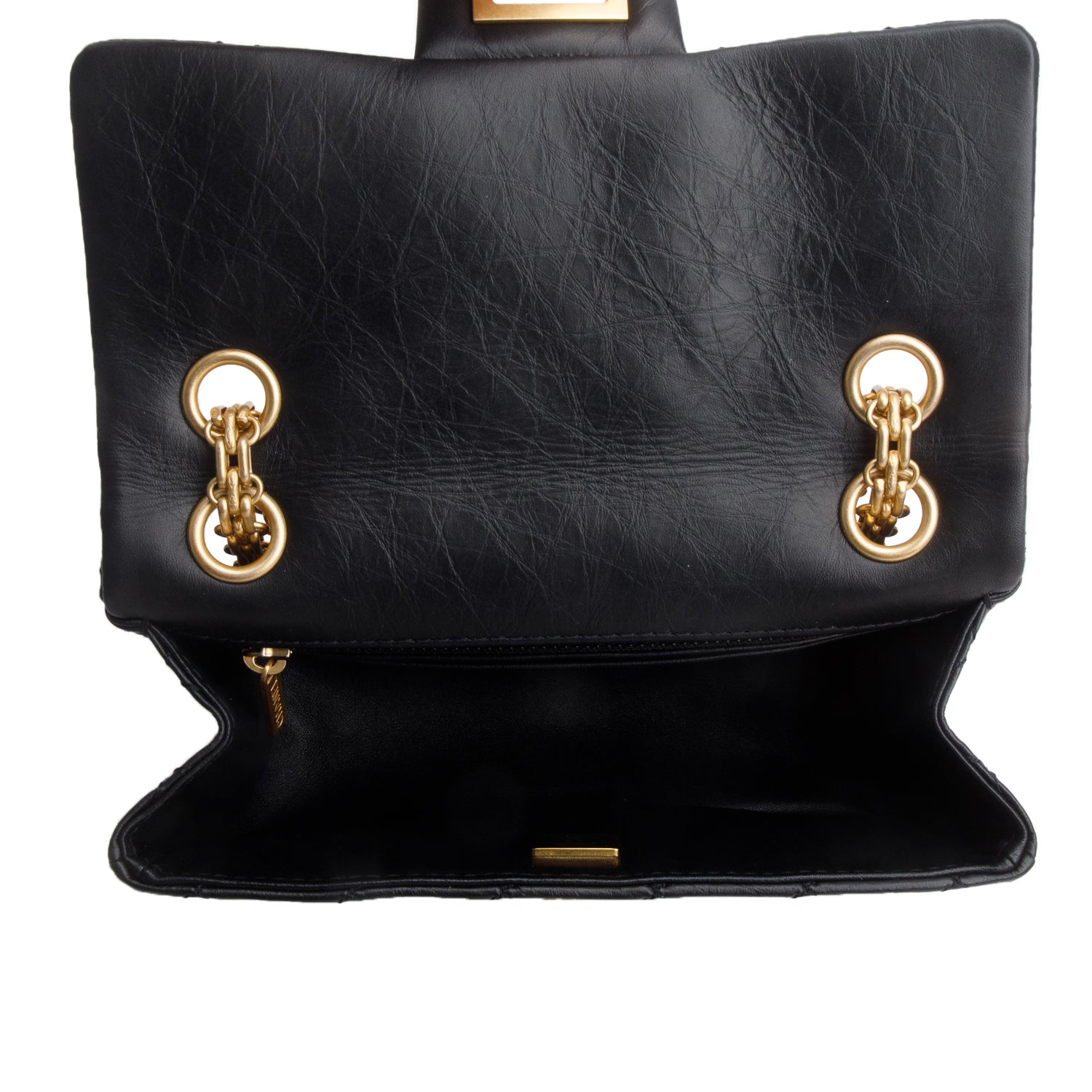 Chanel Black Quilted Aged Calfskin Leather Mini 2.55 Reissue Flap Bag