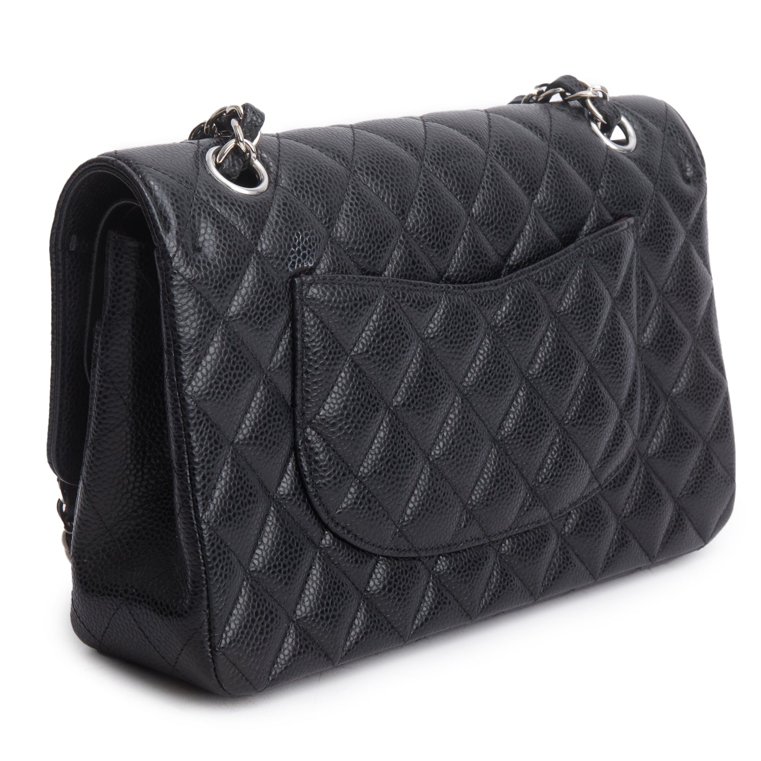 Chanel Black Caviar Classic Medium Double Flap Bag