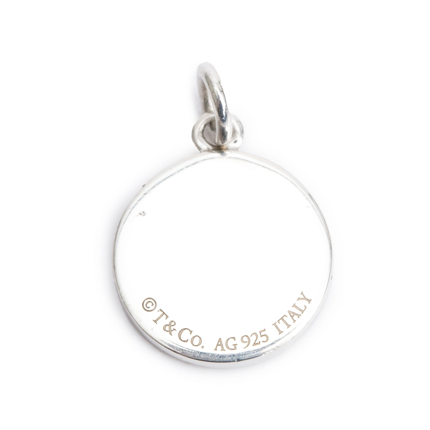 Tiffany & Co. Sterling Silver Pink Enamel Girl Tag Charm