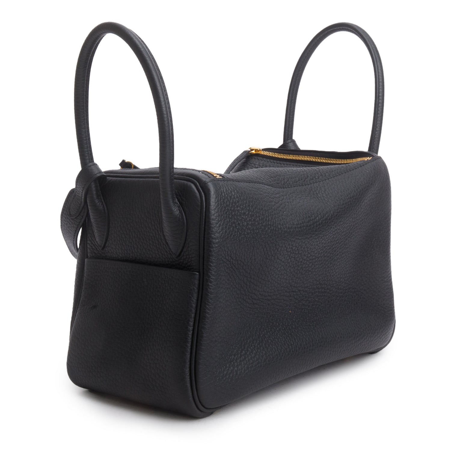 Hermes 2024 Noir Taurillon Clemence Leather Lindy 26