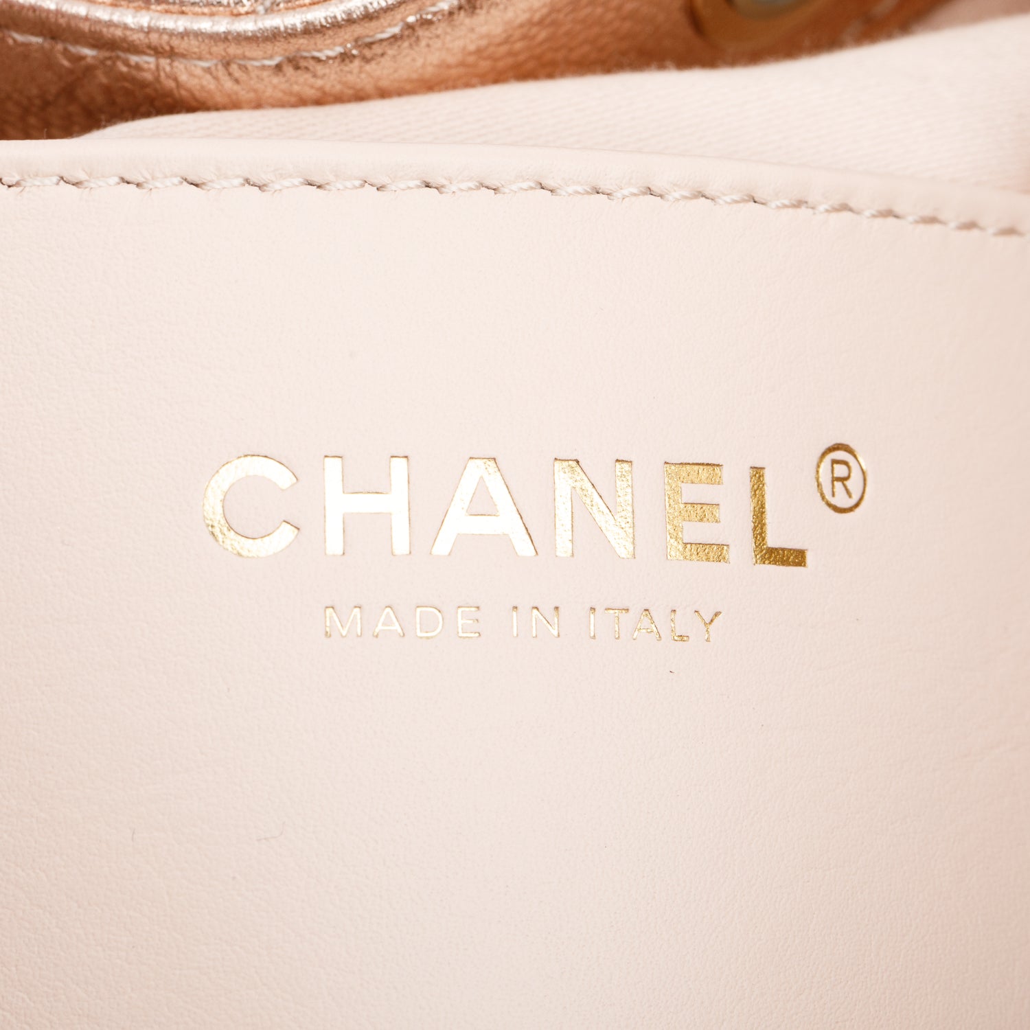 Chanel Pink Metallic Caviar Quilted 25 Small Bucket Bag