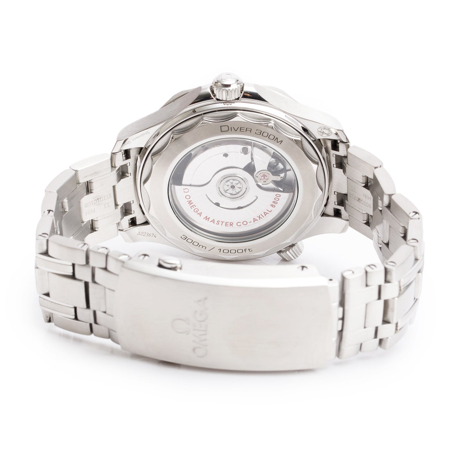 Omega Stainless Steel Seamaster Diver 300M 42 MM Co-Axial Master Chronometer Automatic Watch White Dial w/ Box & Papers