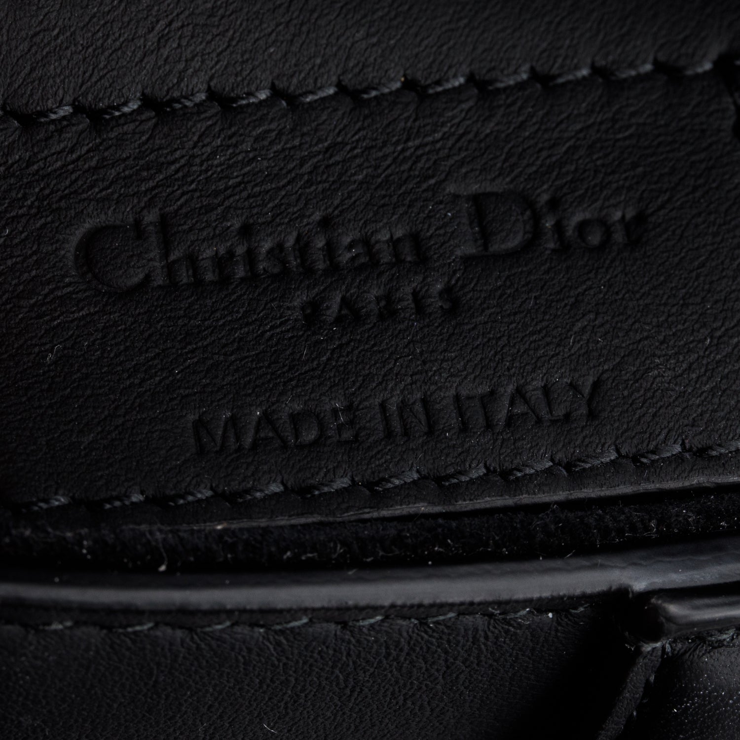 Christian Dior 2020 Black Ultramatte Calfskin Leather Medium Saddle Bag