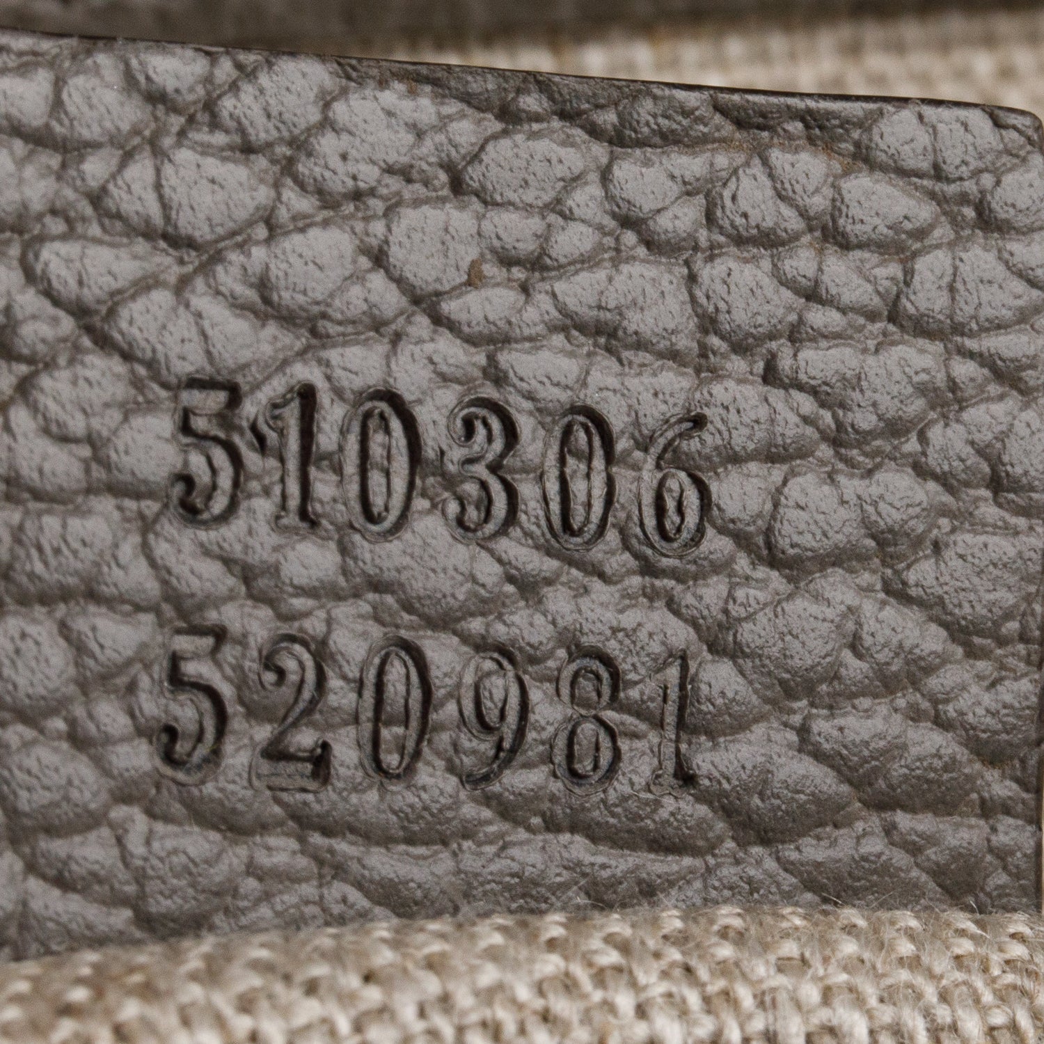 Gucci Grey Dollar Calfskin Interlocking G Top Handle Shoulder Bag w/ Box