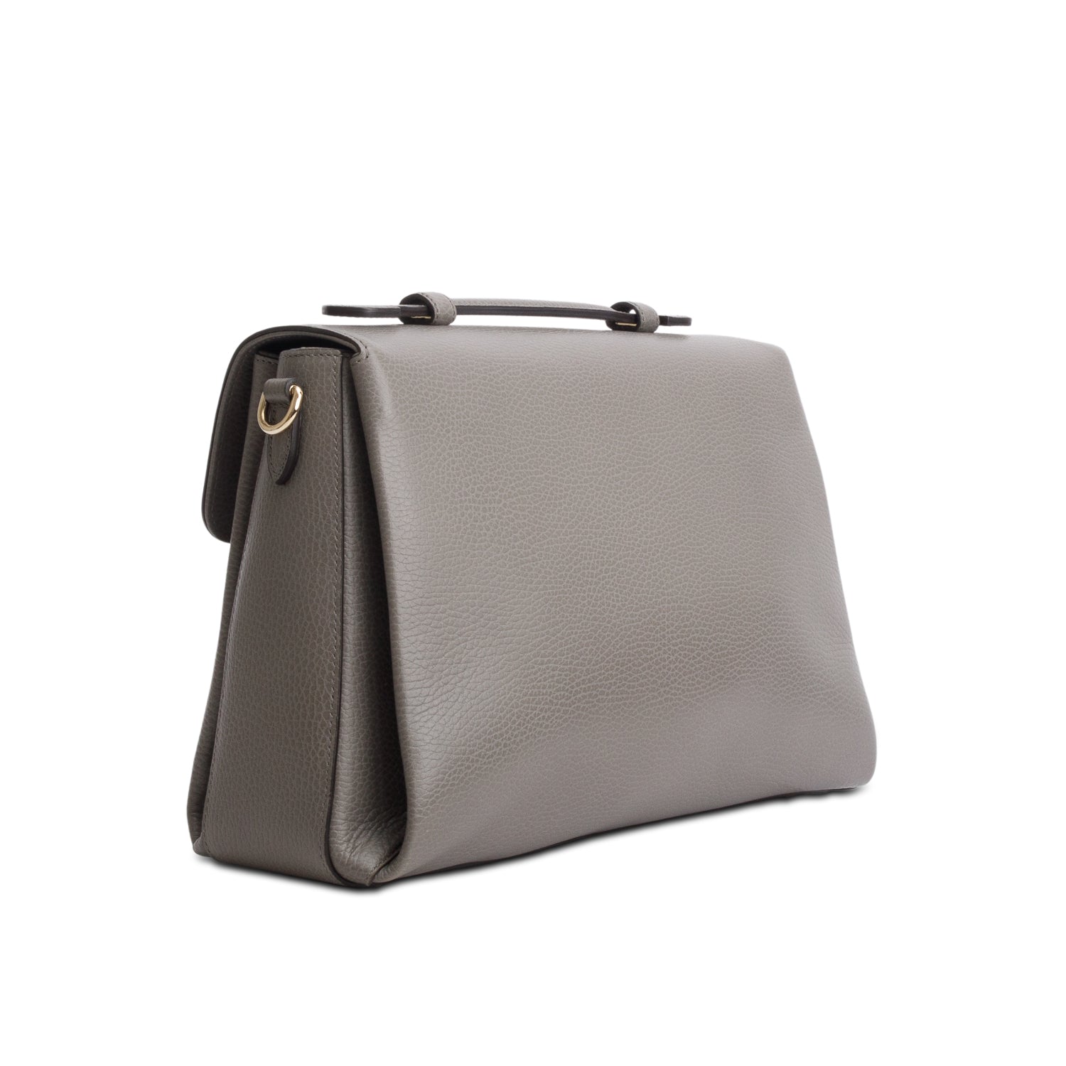 Gucci Grey Dollar Calfskin Interlocking G Top Handle Shoulder Bag w/ Box