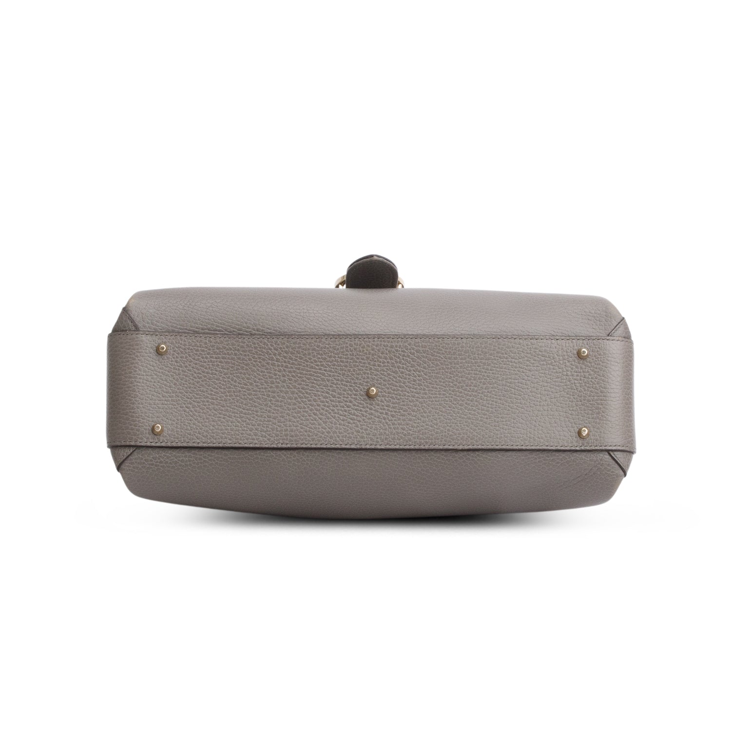 Gucci Grey Dollar Calfskin Interlocking G Top Handle Shoulder Bag w/ Box