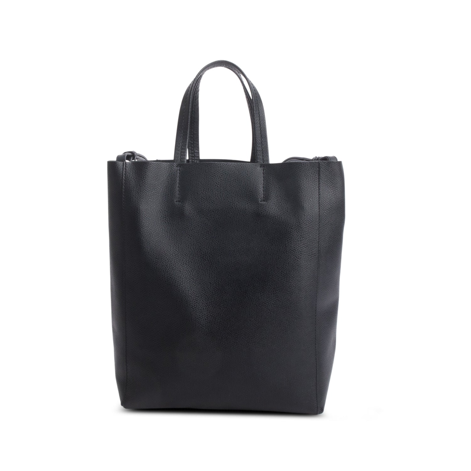 Celine Black Grained Calfskin Small Vertical Cabas Tote w/ Strap