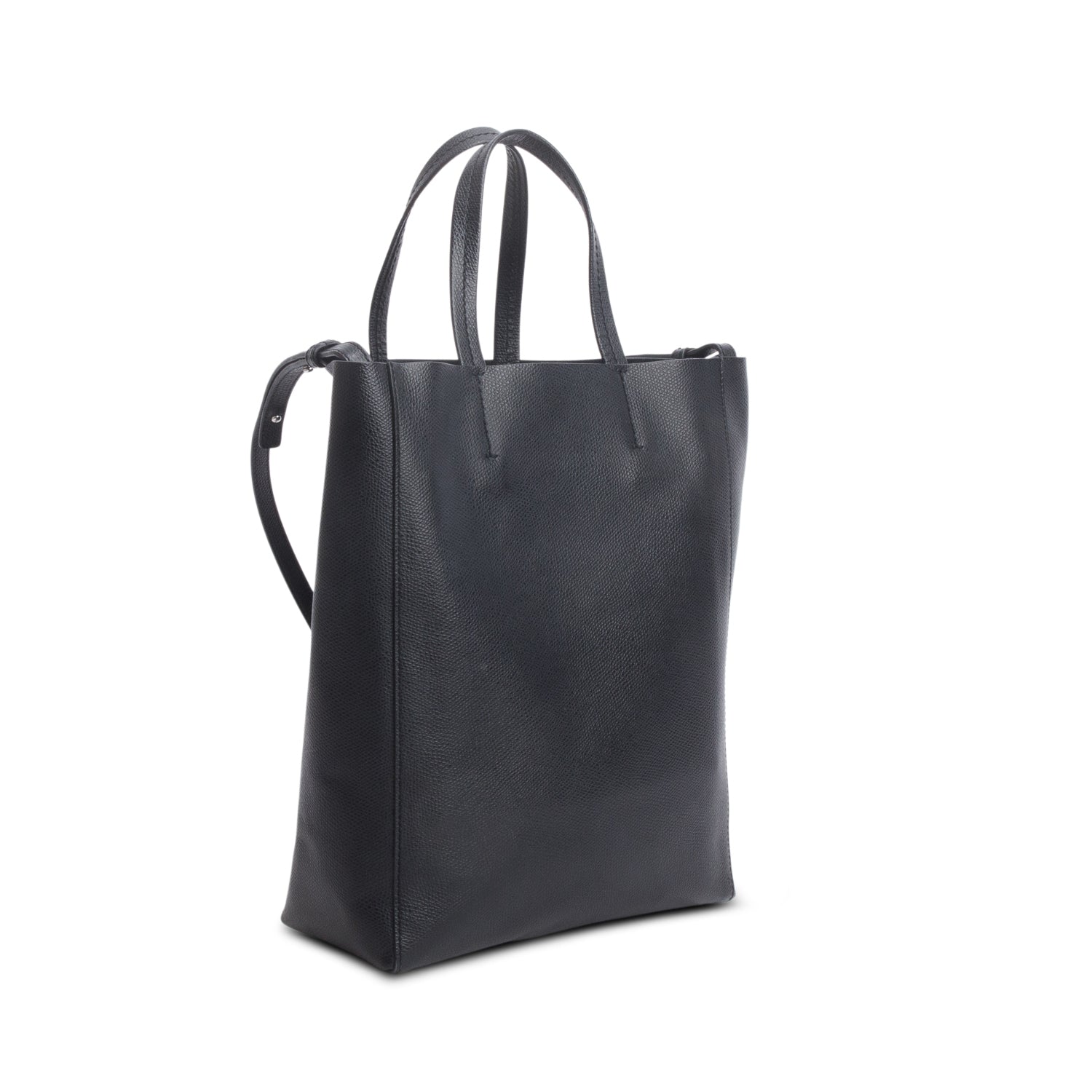 Celine Black Grained Calfskin Small Vertical Cabas Tote w/ Strap