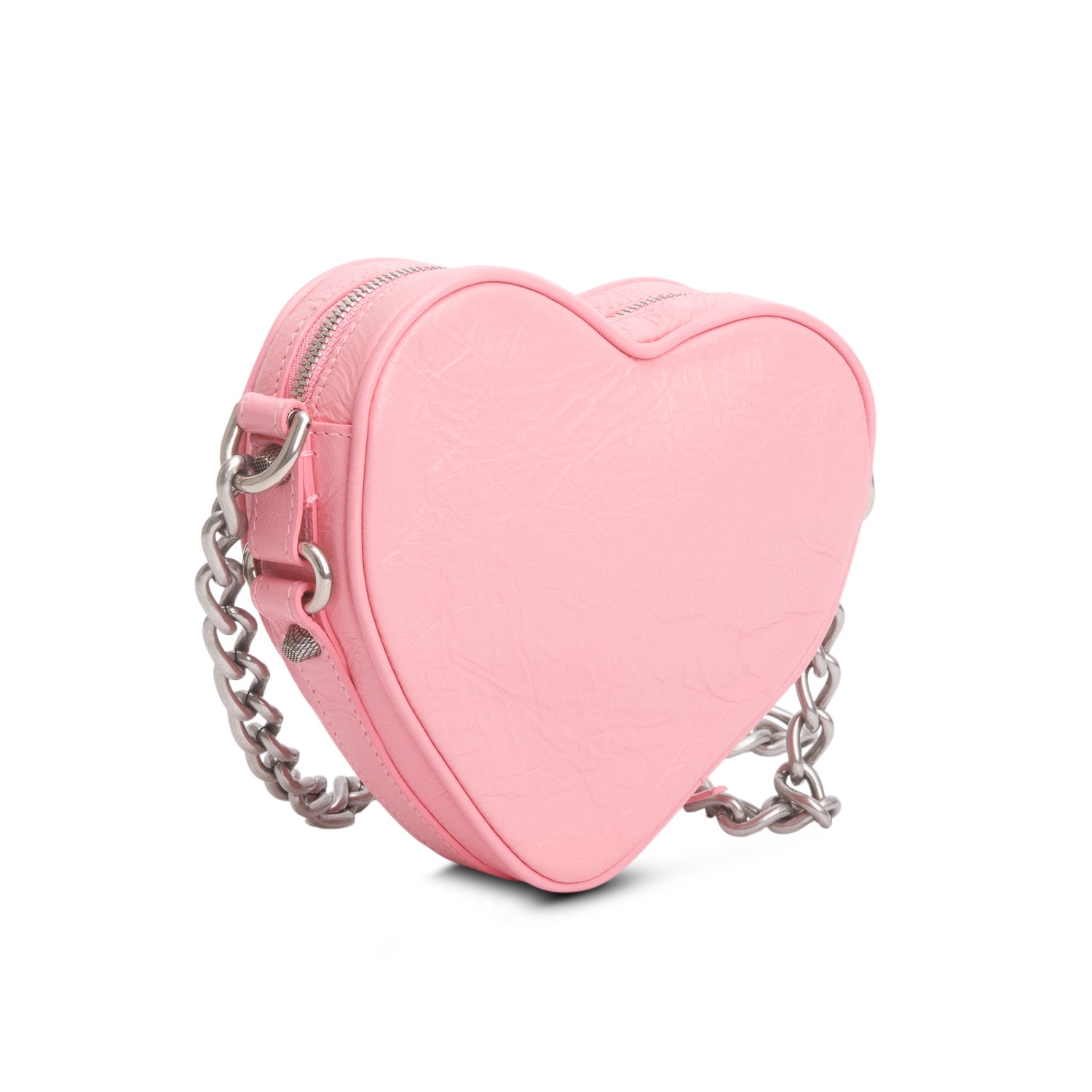 Balenciaga Pink Extra Supple Calfskin Le Cagole Mini Heart Bag