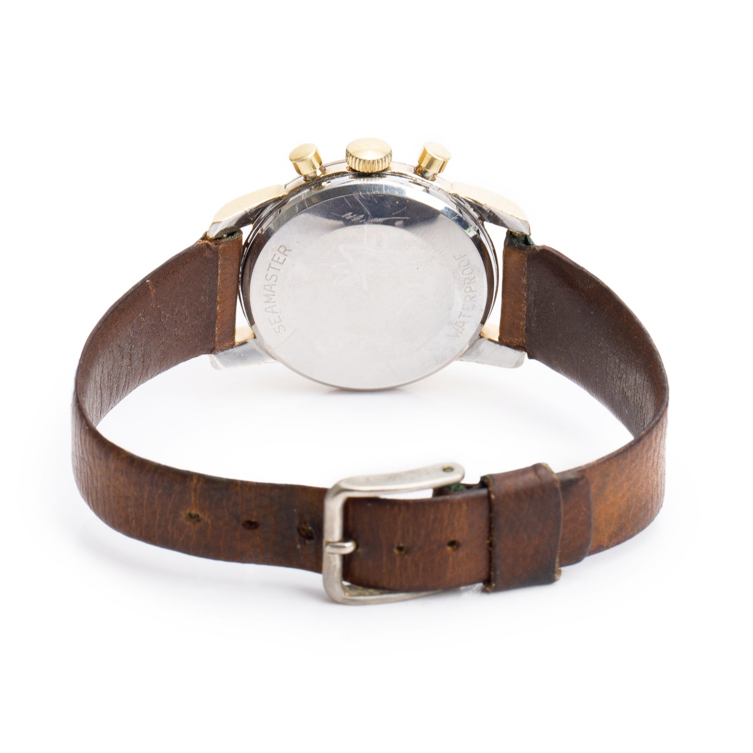 Omega Vintage Gold-Plated Stainless Steel Seamaster 34 MM Manual Chronograph Watch