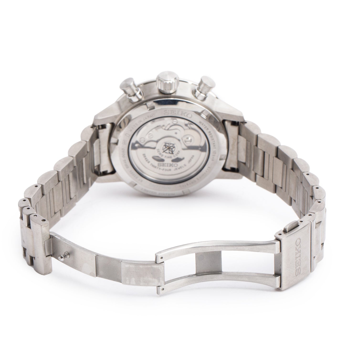 Seiko 2025 Limited Edition Stainless Steel Prospex 42.5 mm Automatic Chronograph Watch White Dial SRQ035J1 w/ Box, Papers & Extra Straps