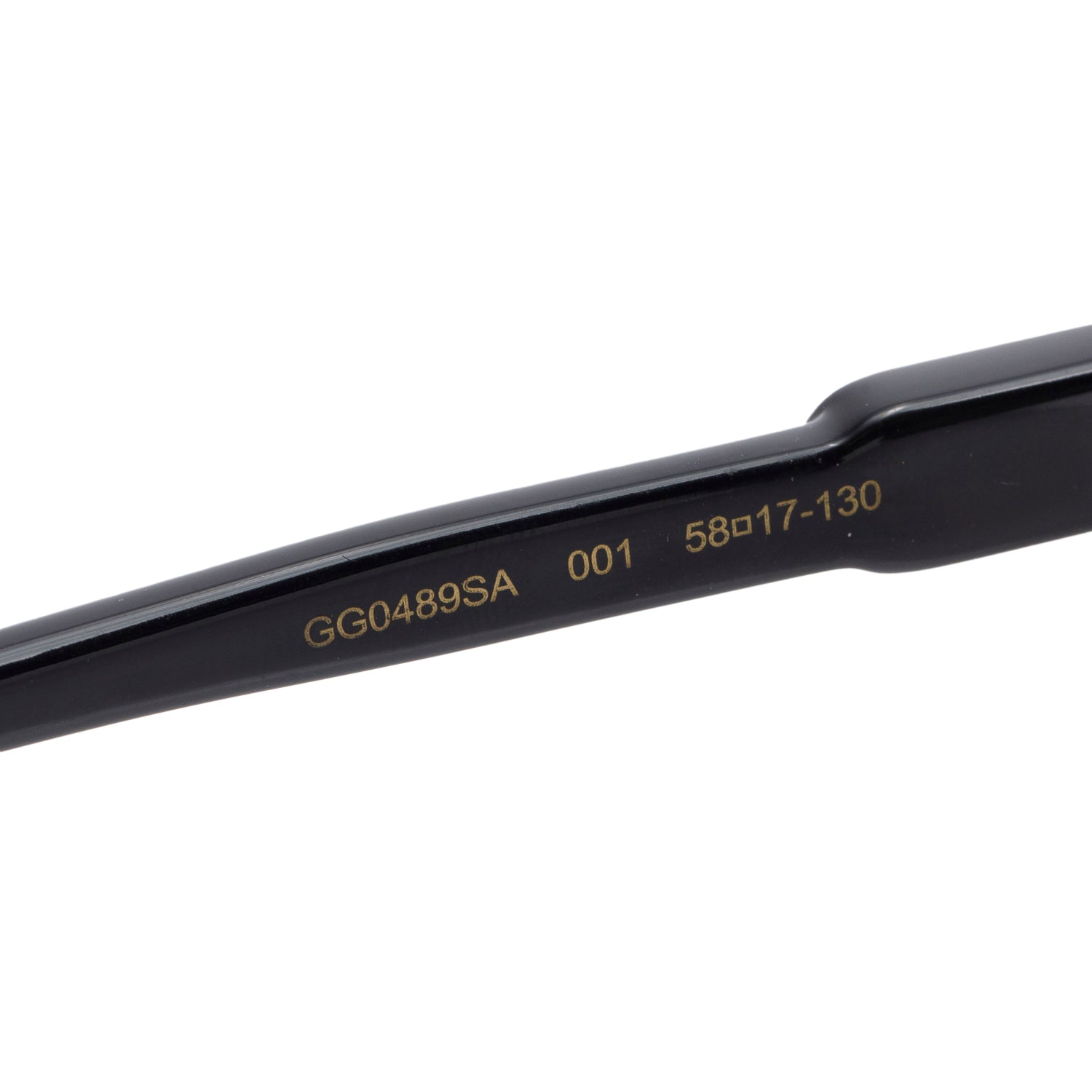 Gucci GG0489 Black Acetate Round GG Sunglasses w/ Case