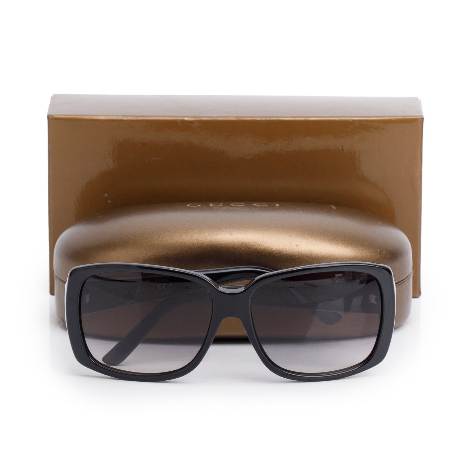 Gucci GG3161/S Black/Grey Acetate Square GG Sunglasses w/ Box & Case