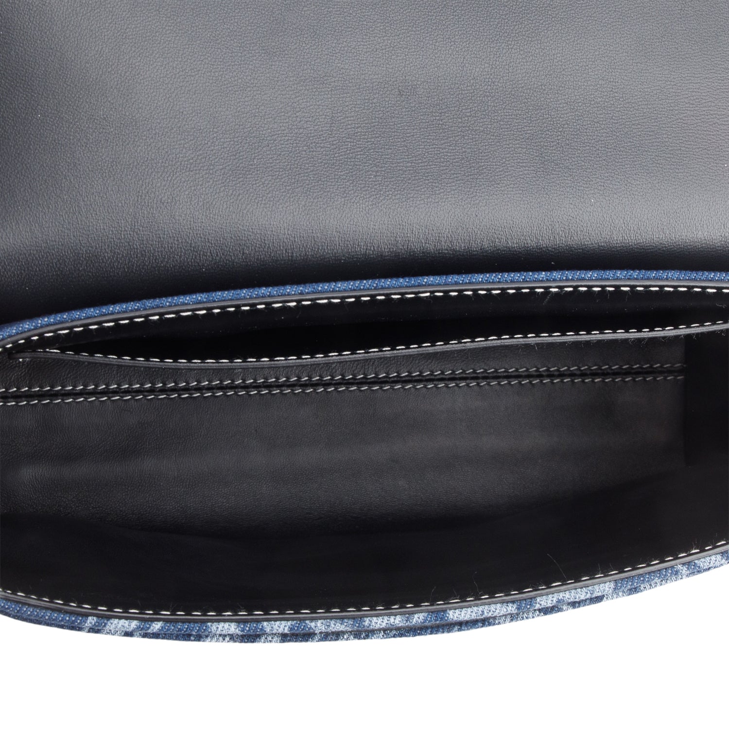 Burberry Blue Denim Logo Print Note Crossbody Bag