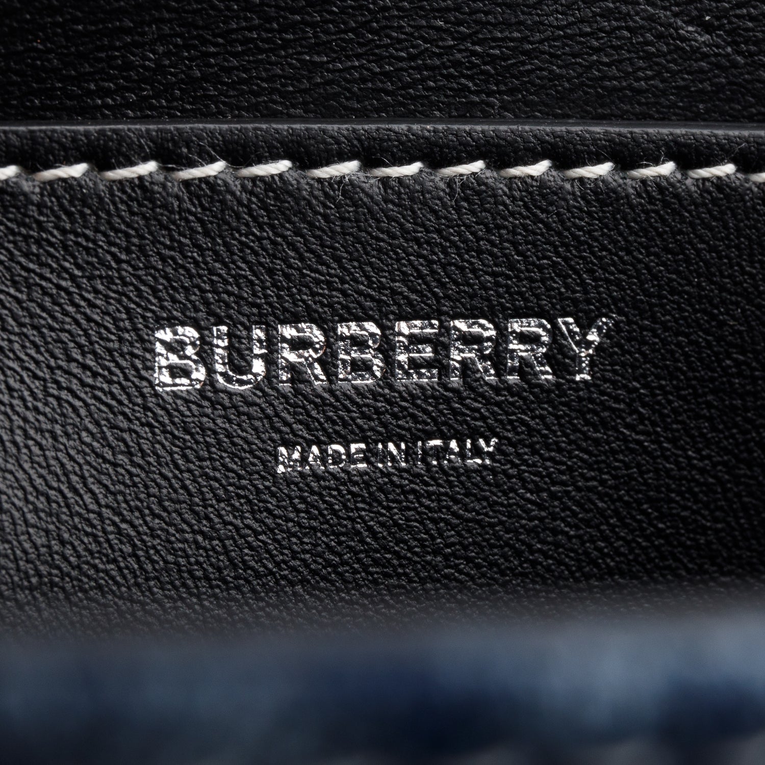 Burberry Blue Denim Logo Print Note Crossbody Bag