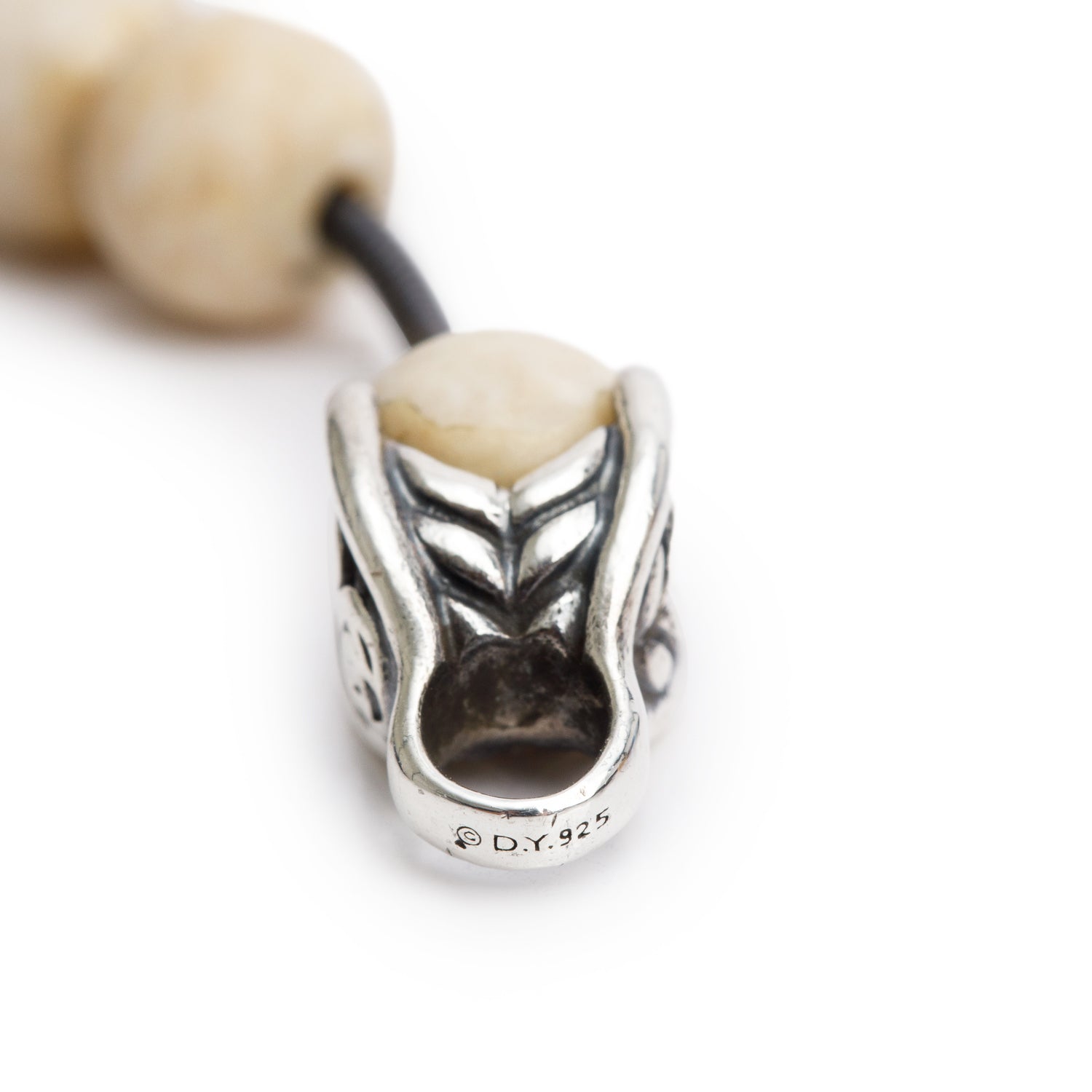 David Yurman Sterling Silver Riverstone 8 MM Spiritual Beads Bracelet