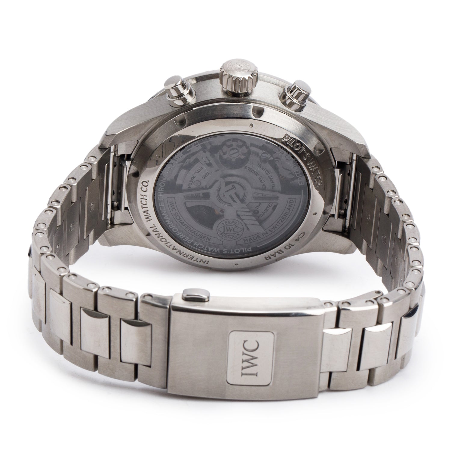 IWC 2025 Mercedes AMG Titanium Pilot Performance 41 MM Chronograph Automatic Watch Black Dial IW388304 w/ Box & Papers