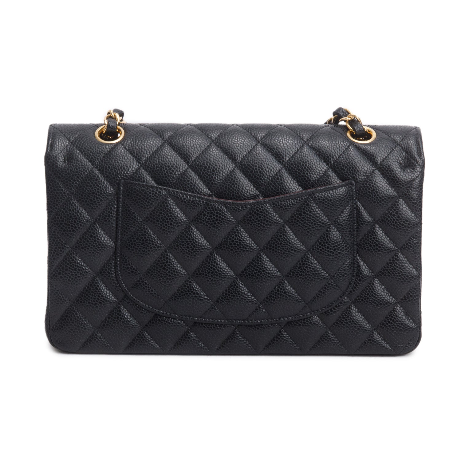 Chanel 2022 Black Caviar Classic Medium Double Flap Bag w/ Box & Receipt