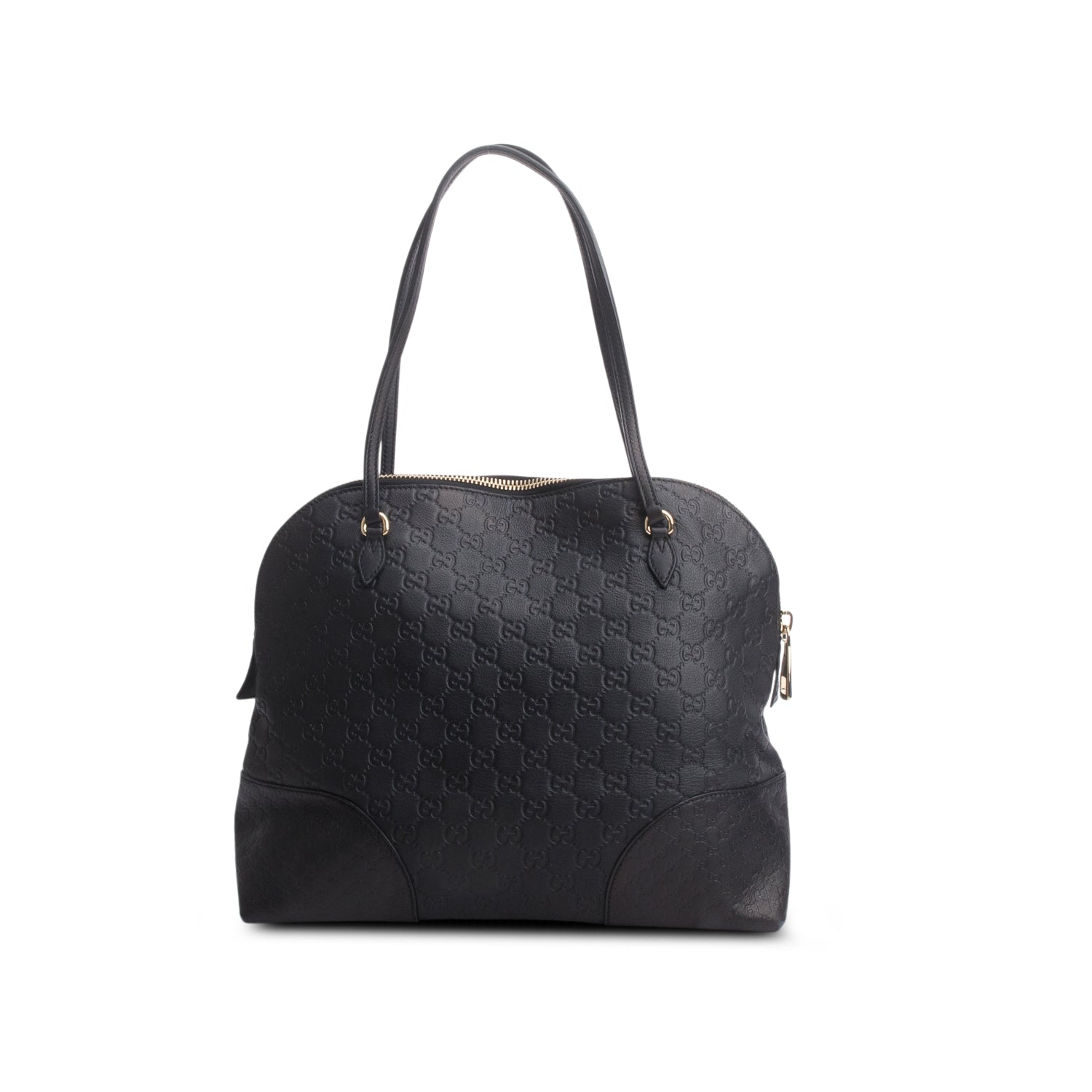 Gucci Black Soft Signature Medium Bree Shoulder Bag