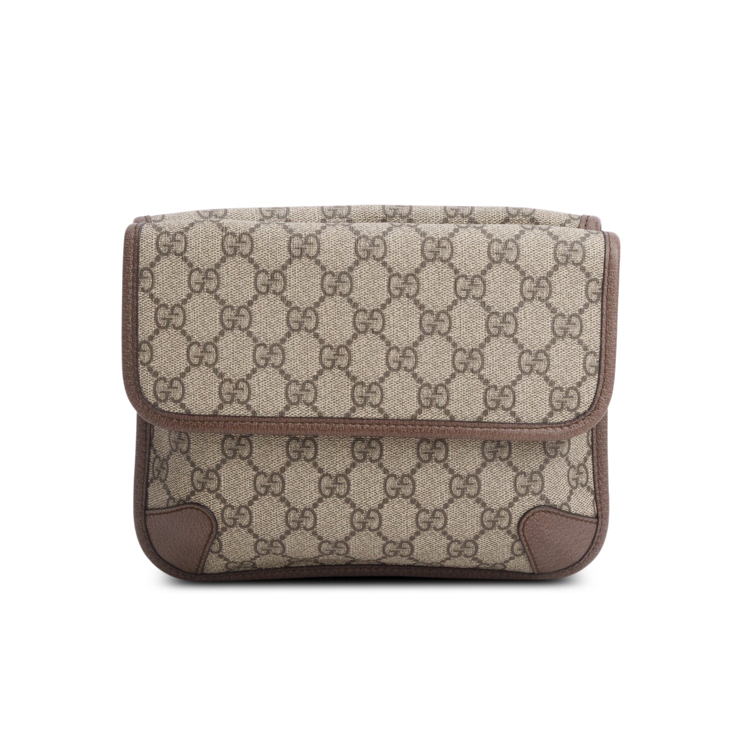 Gucci Vintage Neo GG Supreme Small Double Flap Messenger Bag