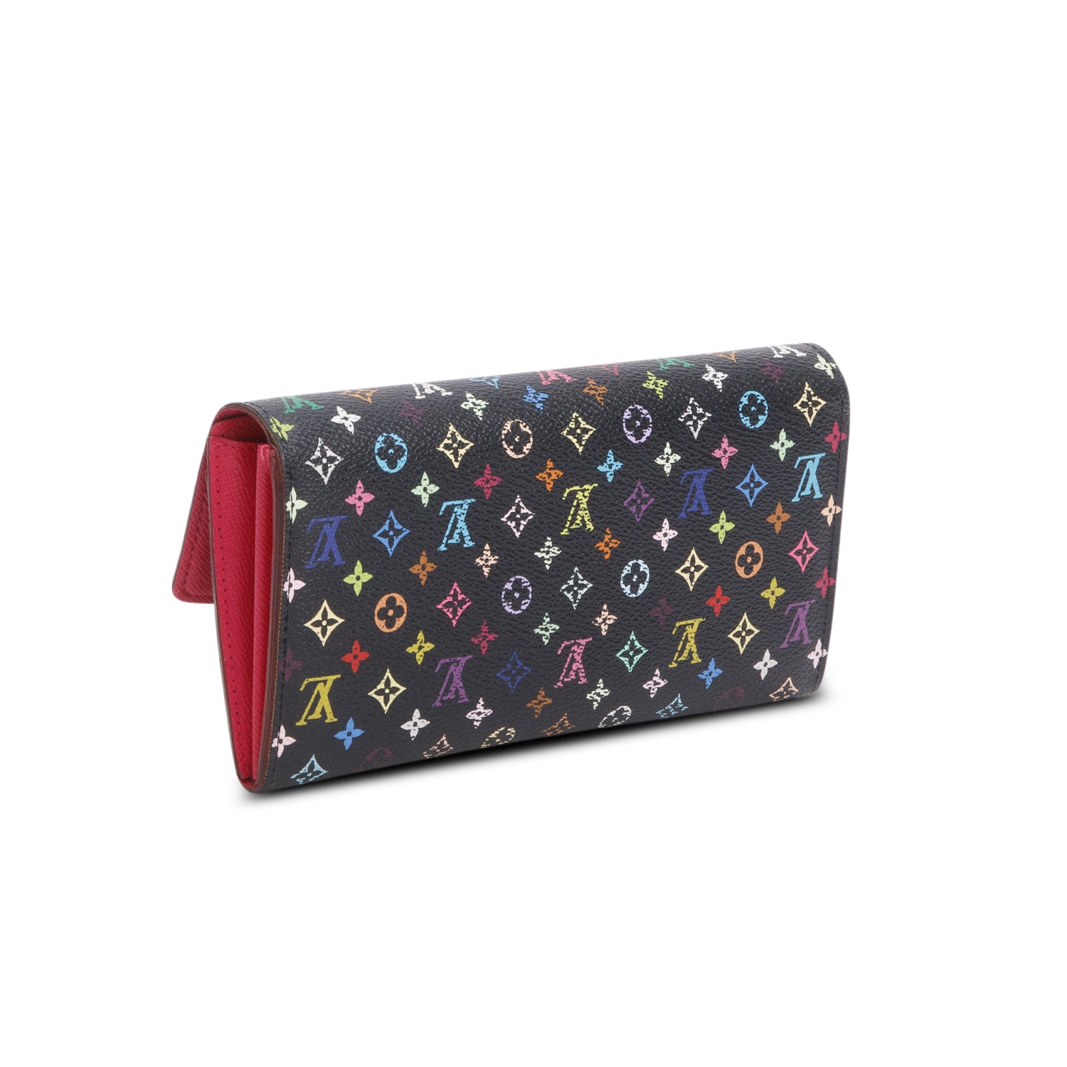 Louis Vuitton Black Monogram Multicolor Sarah Wallet