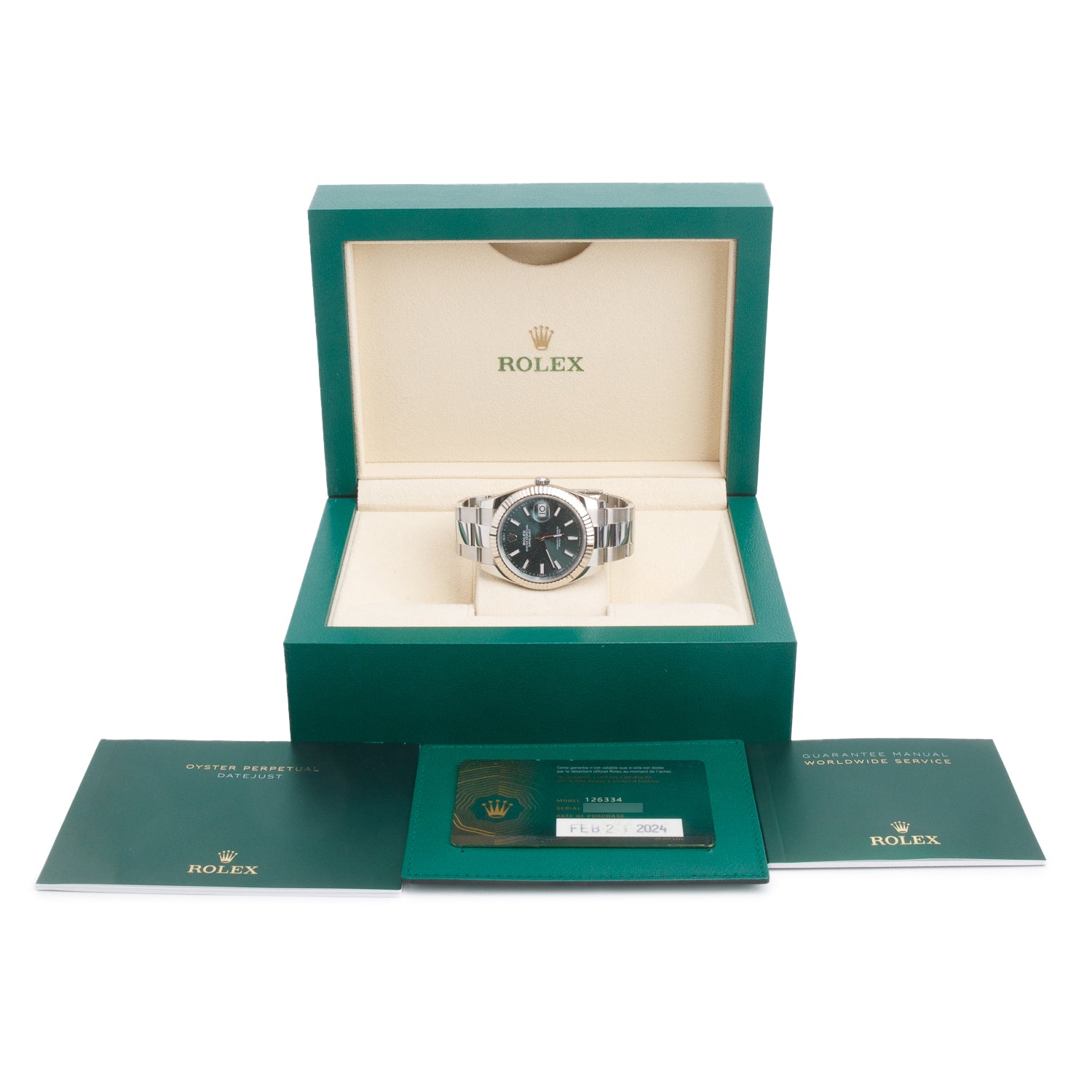 Rolex 2024 Stainless Steel Oyster Perpetual Datejust 41 MM Watch Mint Green Dial 126334 w/ Box & Papers