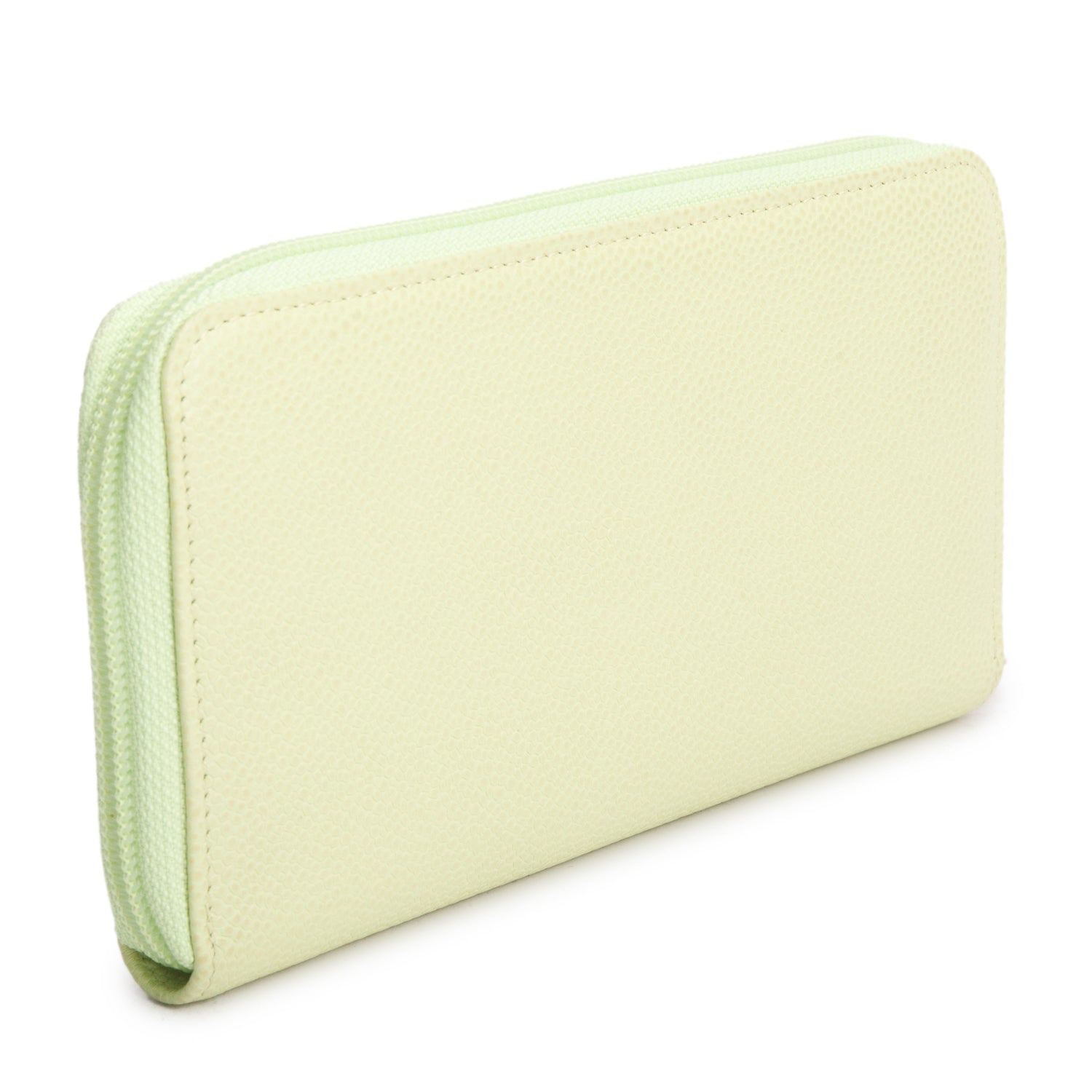 Chanel Green Caviar Timeless CC Zip Around Wallet w/ Authenticity Card