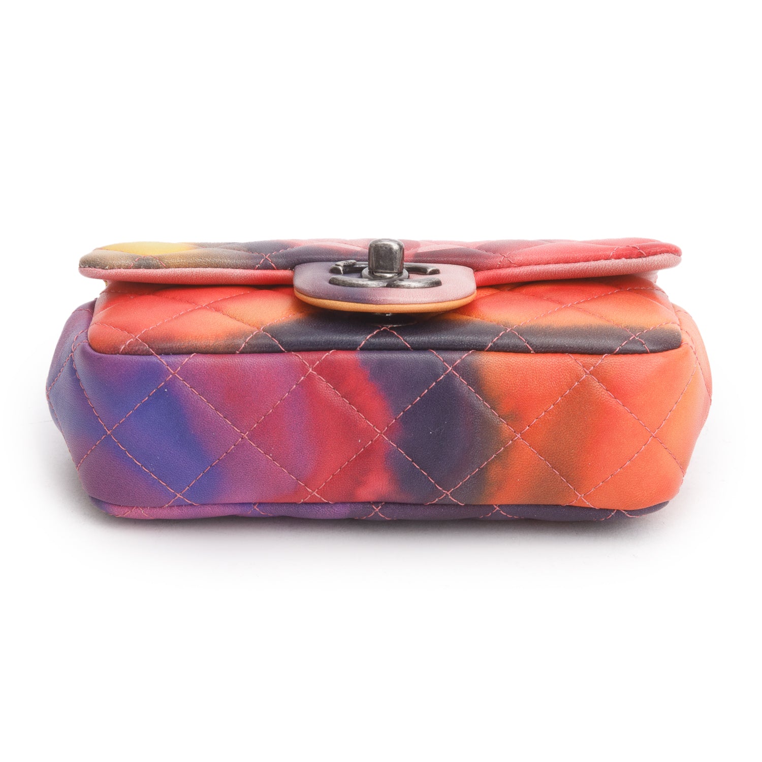 Chanel Multicolor Lambskin Quilted Extra Mini Flower Power Flap Bag w/ Receipt